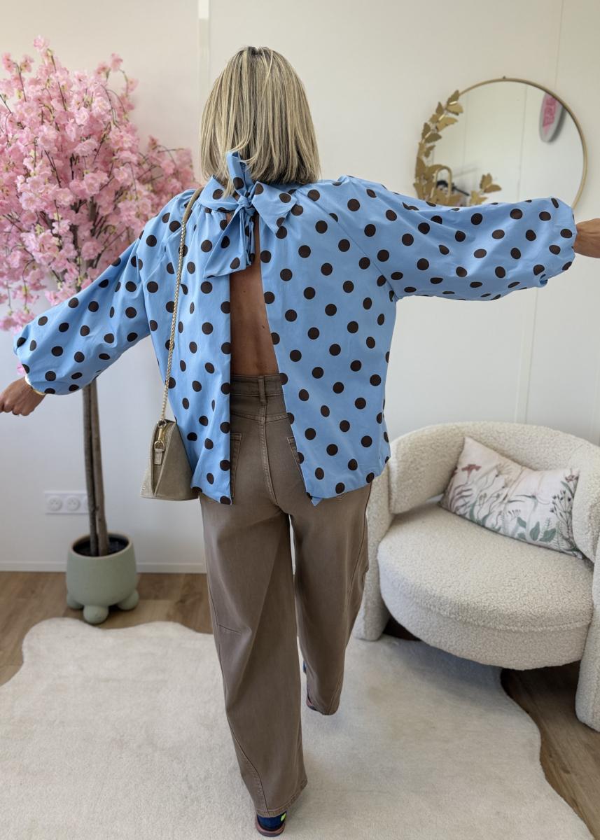 Blouse Inès bleue