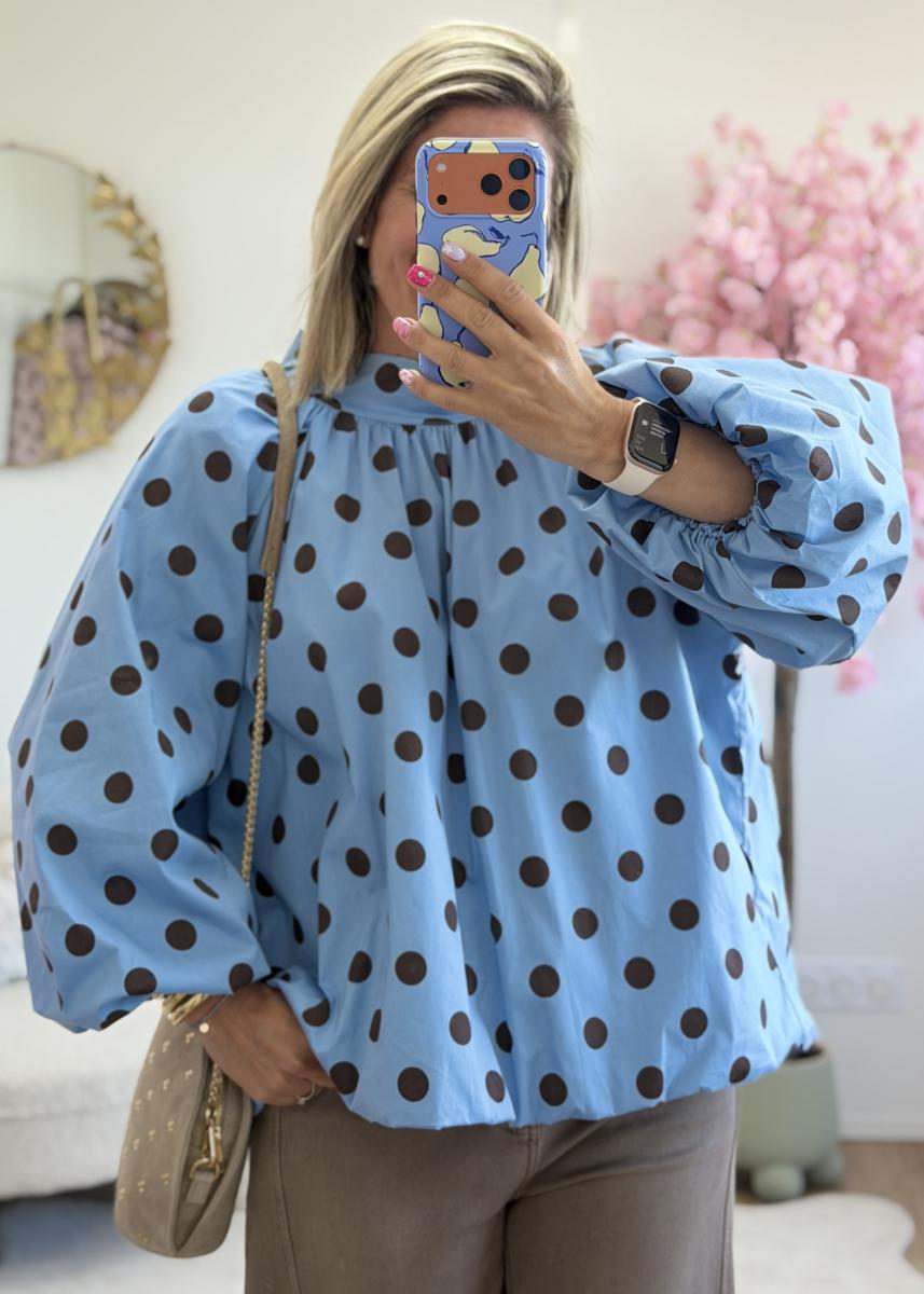 Blouse Inès bleue