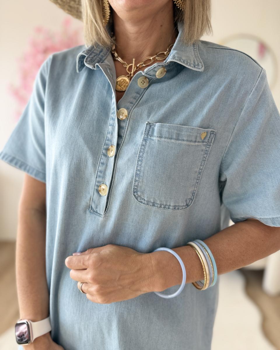 Robe Eden jeans bleue