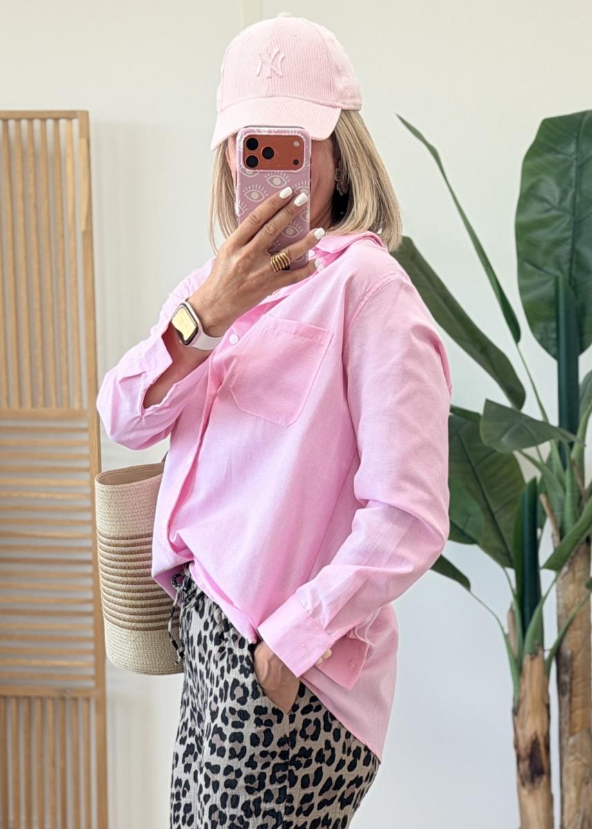 Chemise Sacha rose clair