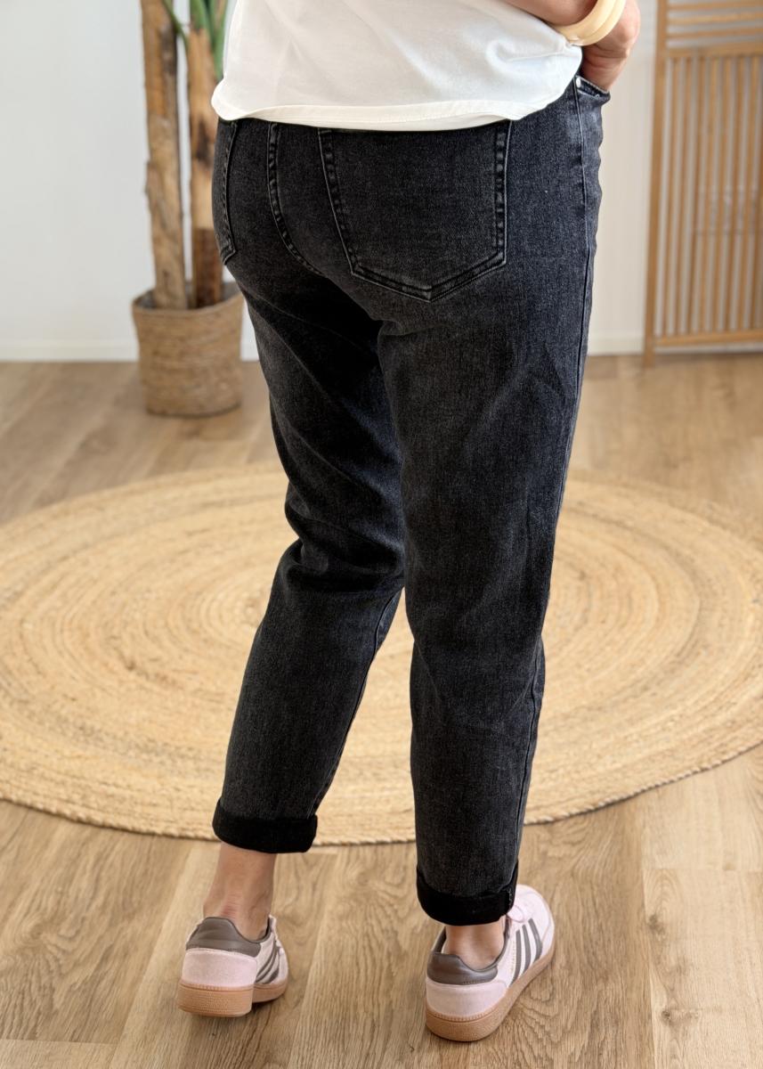 Jean mom gris