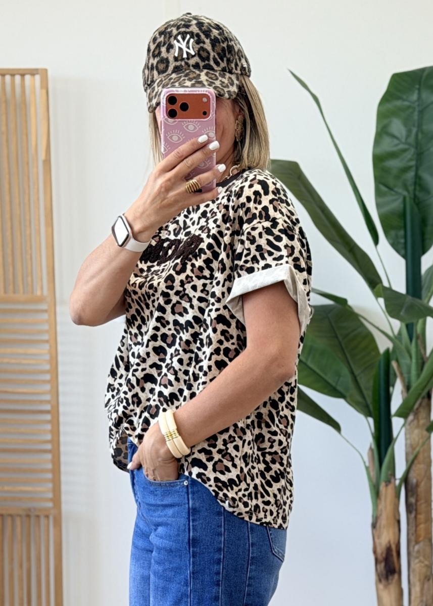 Tee shirt amour leopard