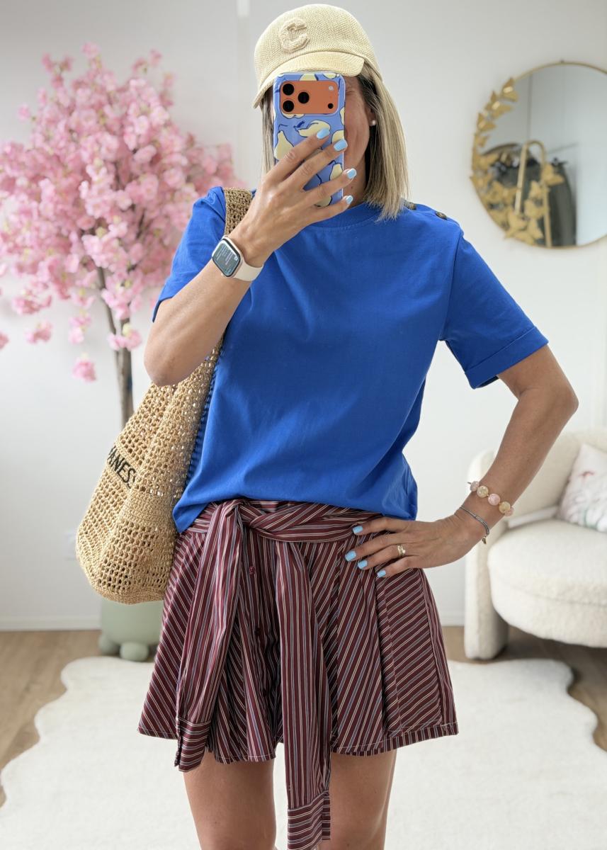 Tee shirt Lyes bleu roi