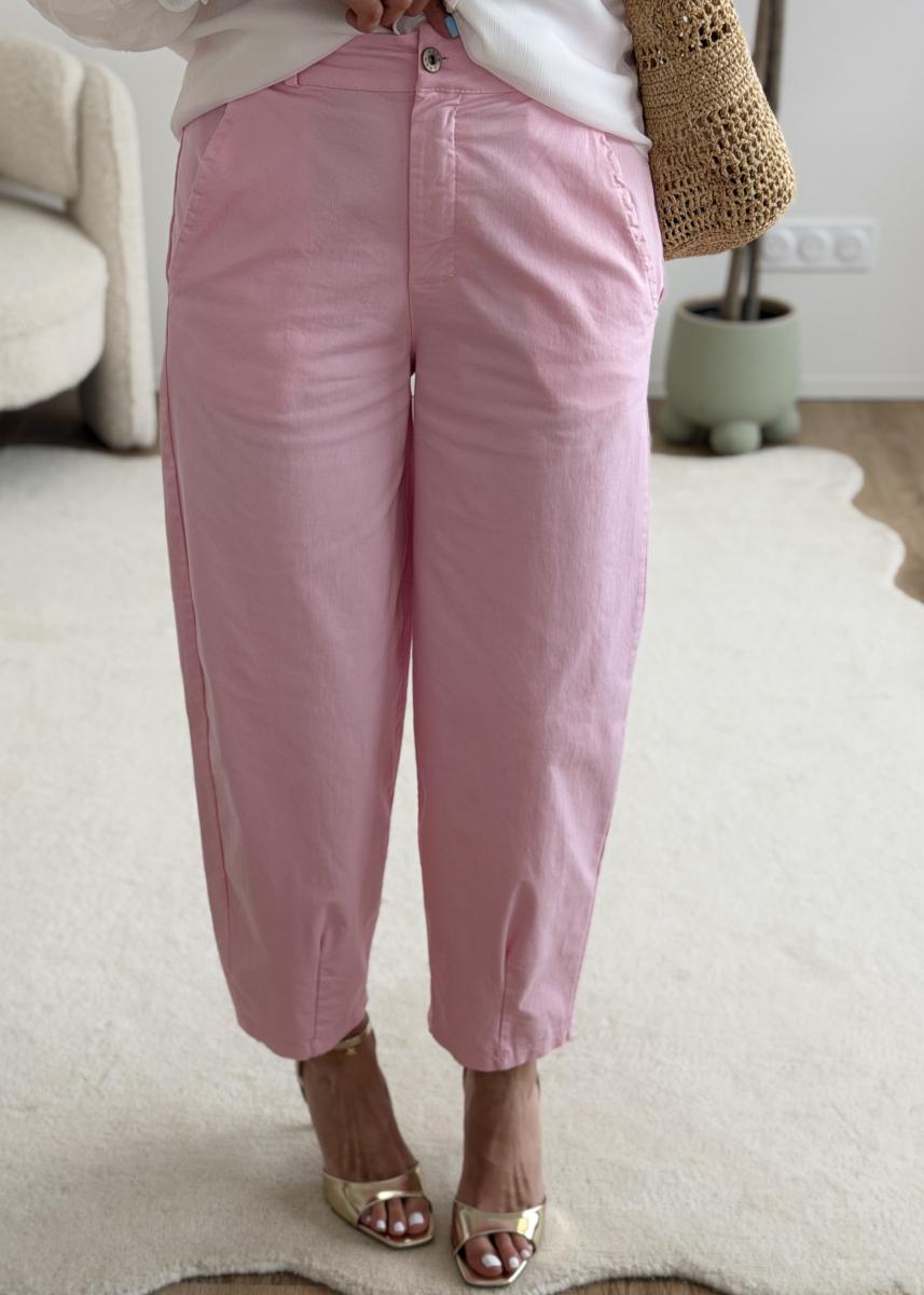 Pantalon barrel rose