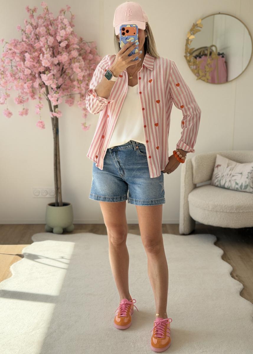 Chemise heart rose