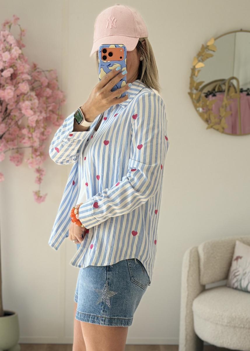Chemise heart ciel