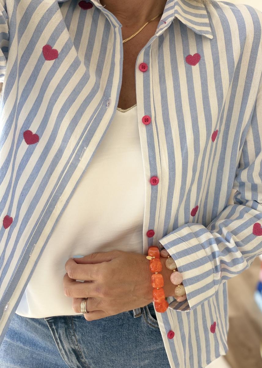 Chemise heart ciel