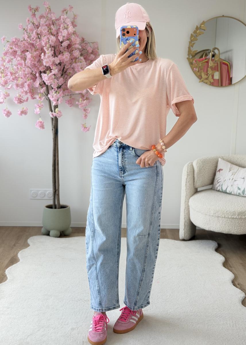 Tee shirt loose fit rose