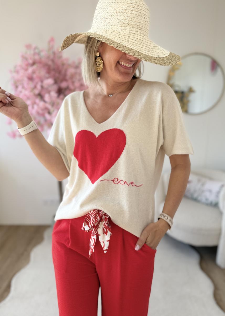 Pull Tiago rouge