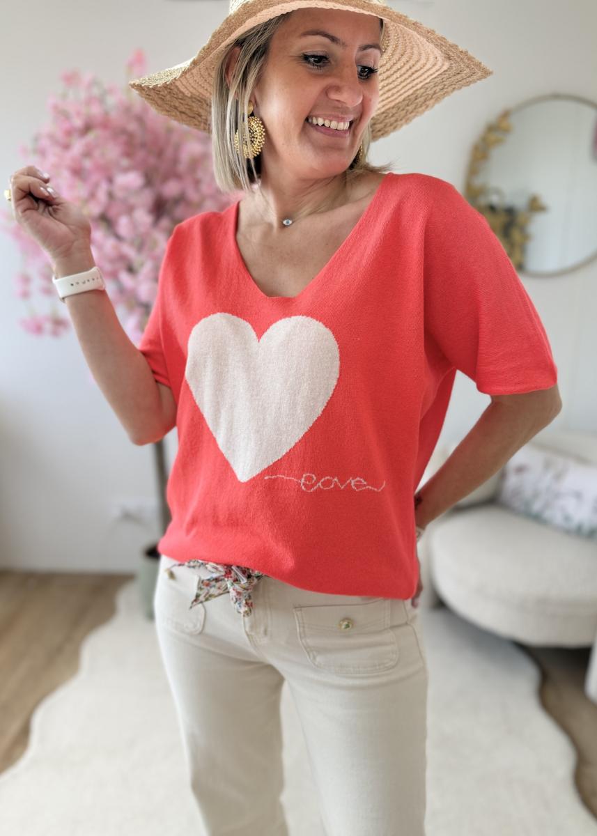 Pull Tiago corail