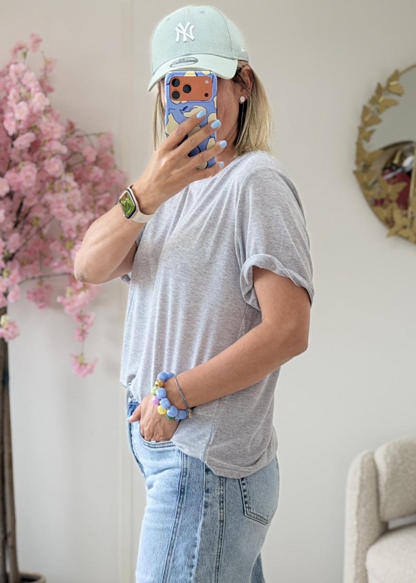 Tee shirt loose fit gris