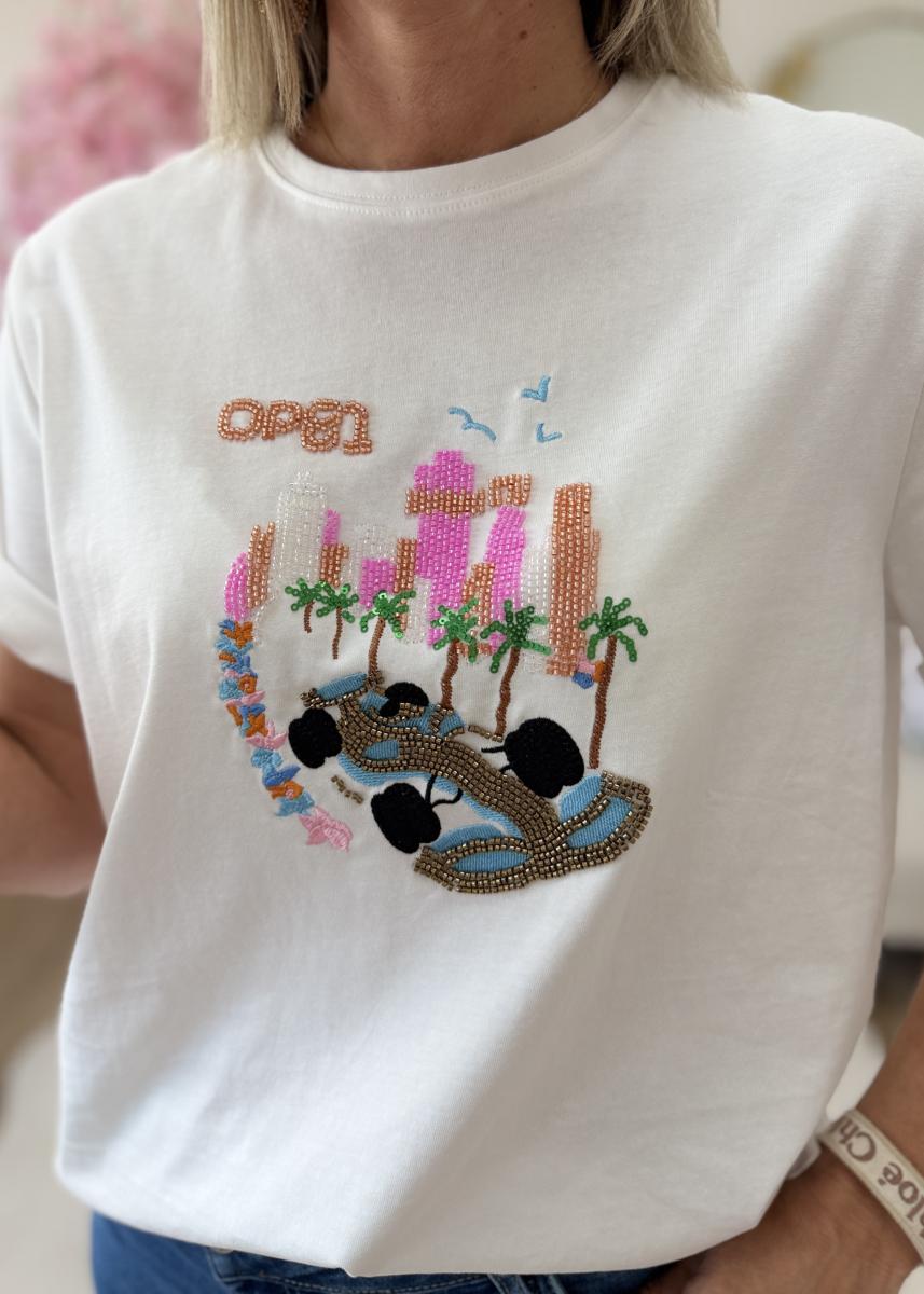 Tee shirt perles