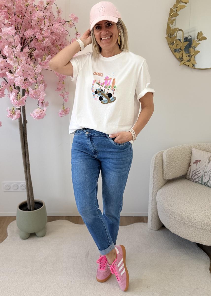 Tee shirt perles