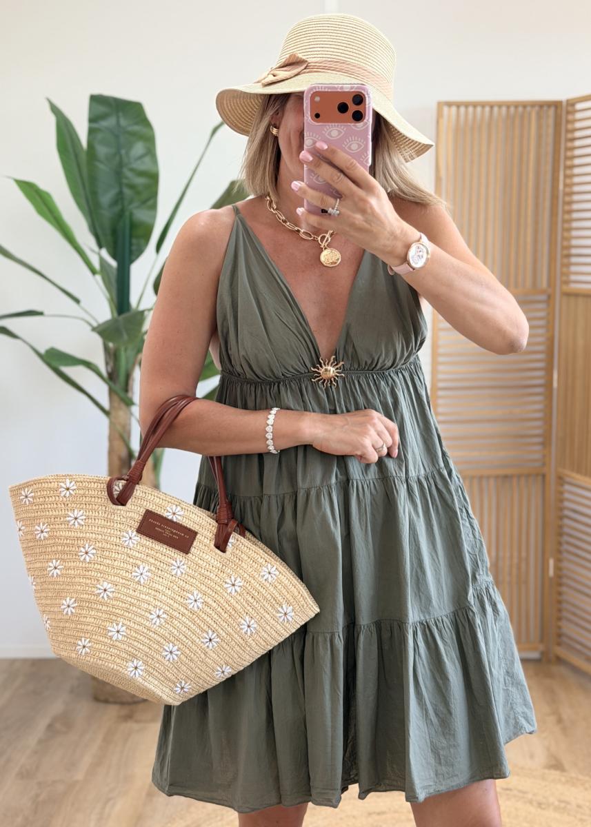Robe Soledad kaki