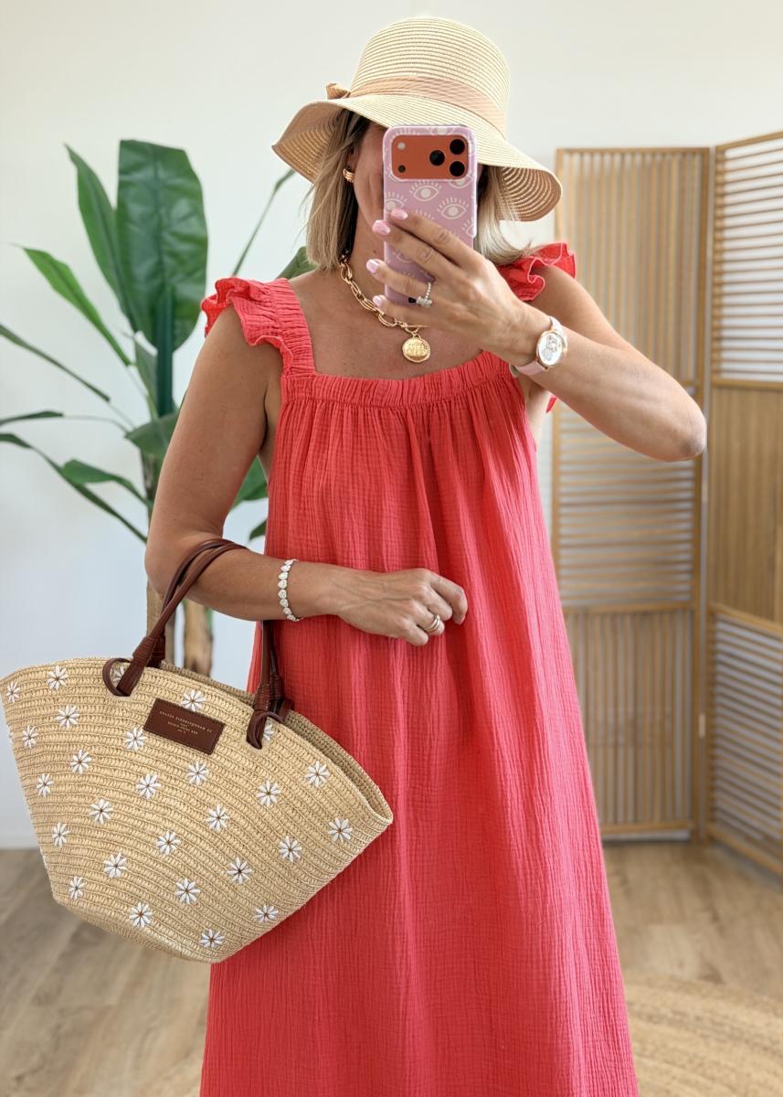 Robe Estelle corail
