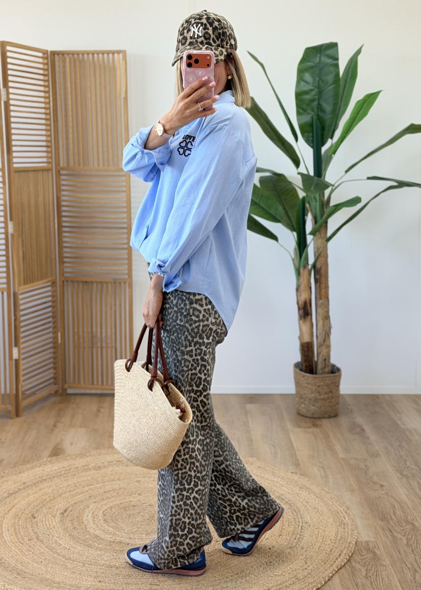 Chemise Love bleue