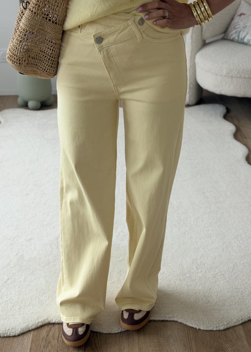 Jean wide leg jaune (taille grand)