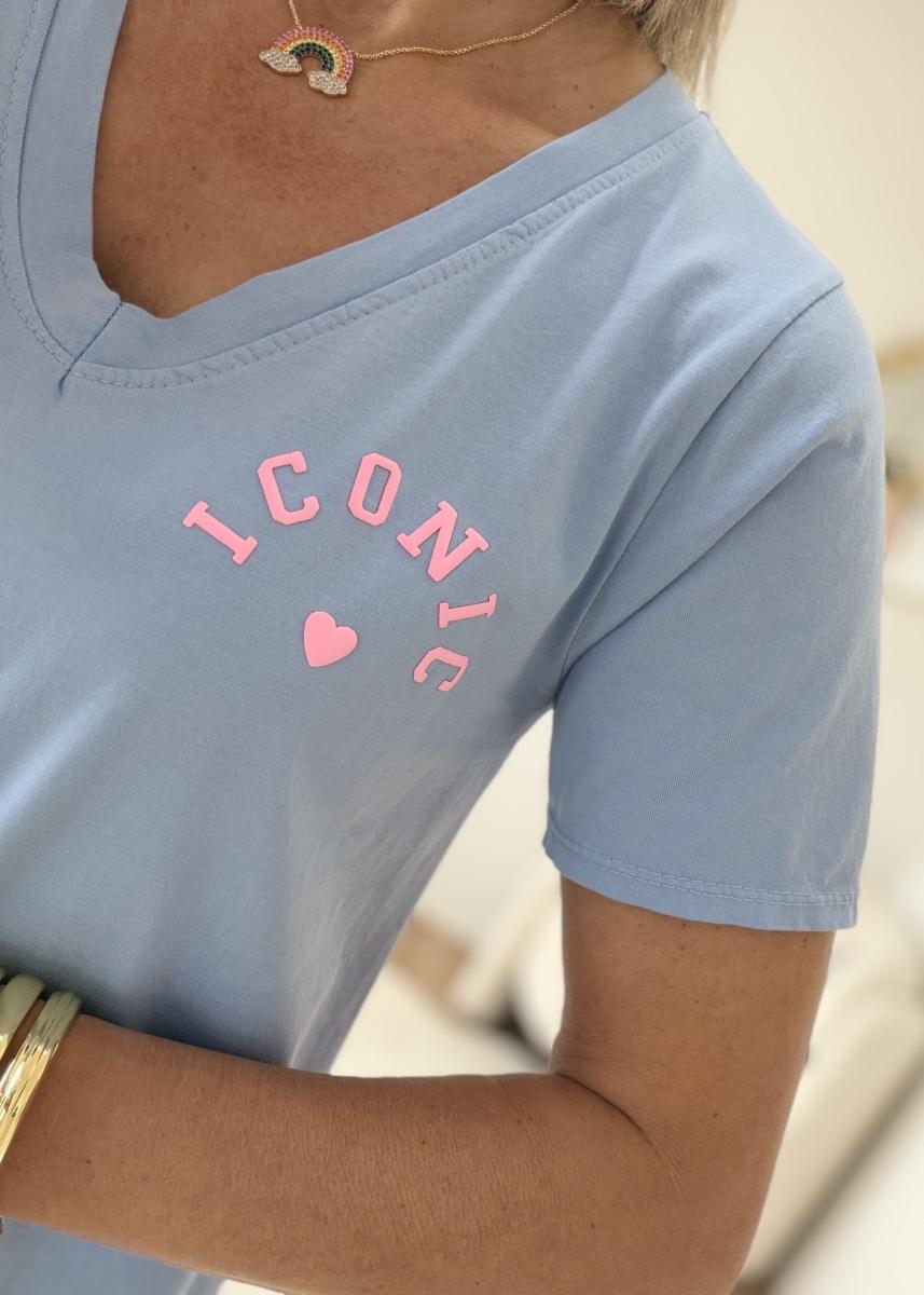 Robe T shirt Clovis ciel