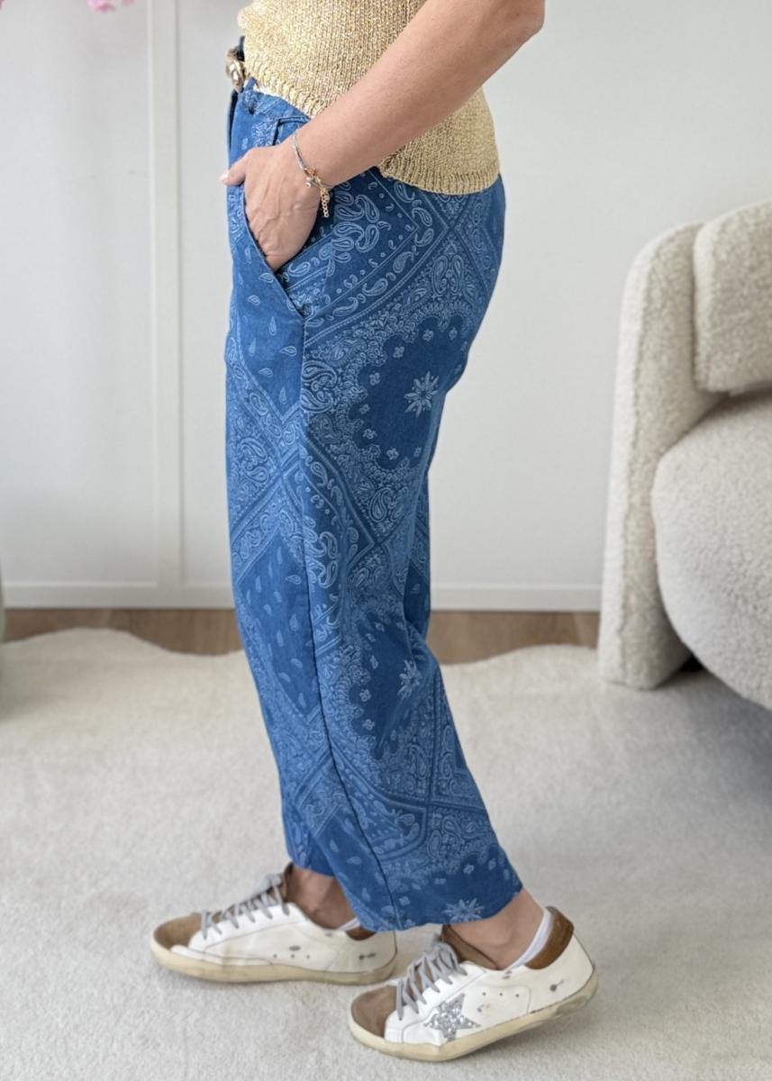 Jean Bandana foncé