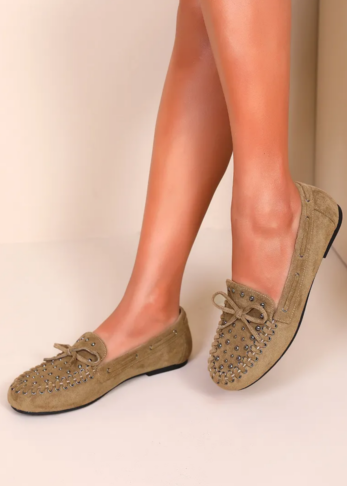 Mocassins en daim synthétique