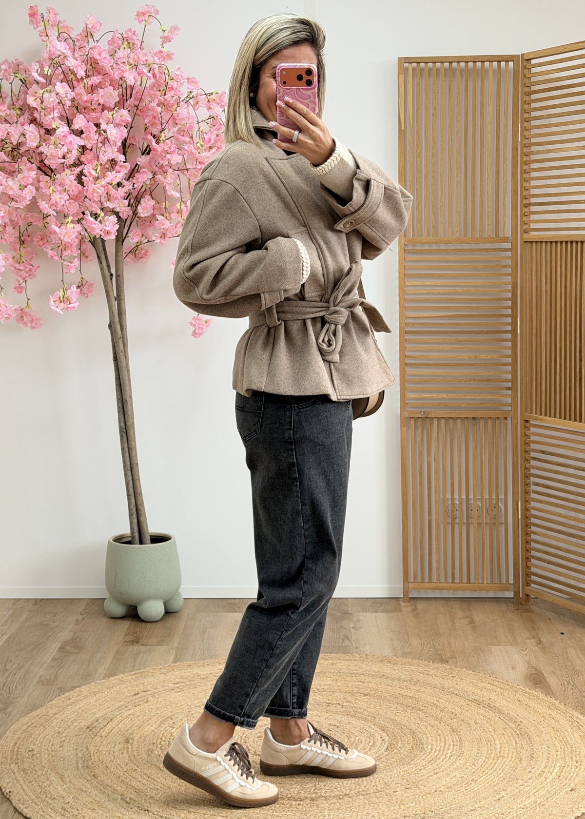 Manteau ceinturé