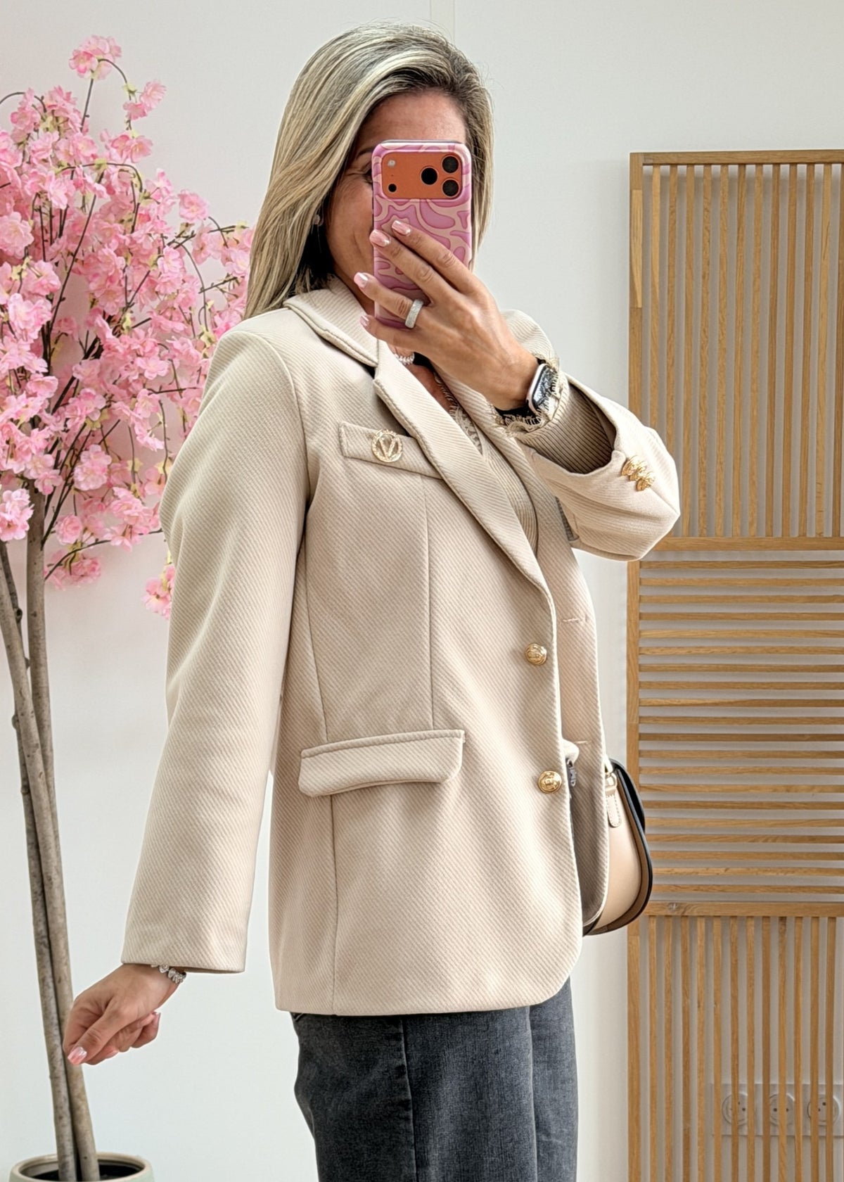 Blazer effet lainage