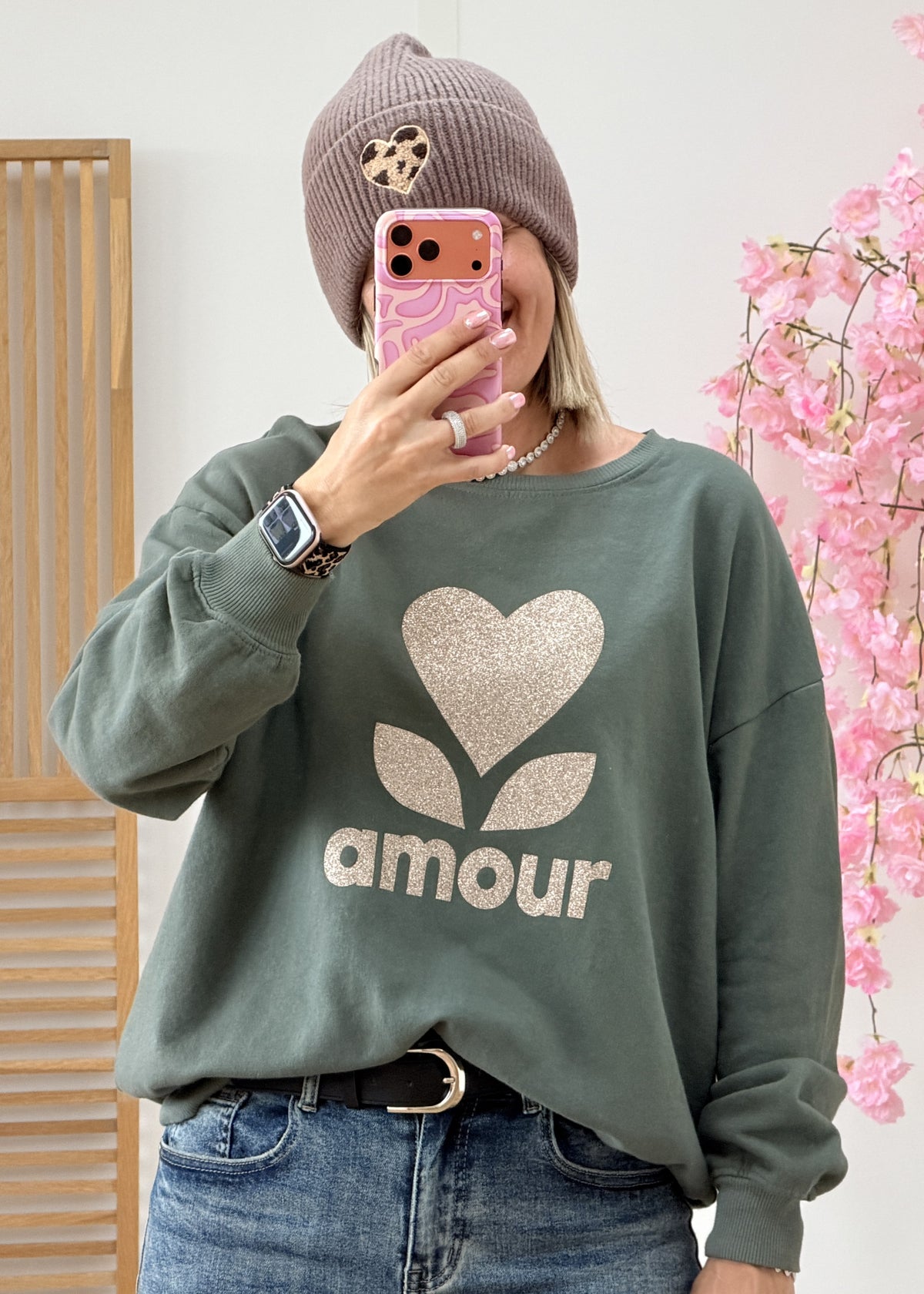 Sweat Amour pailleté