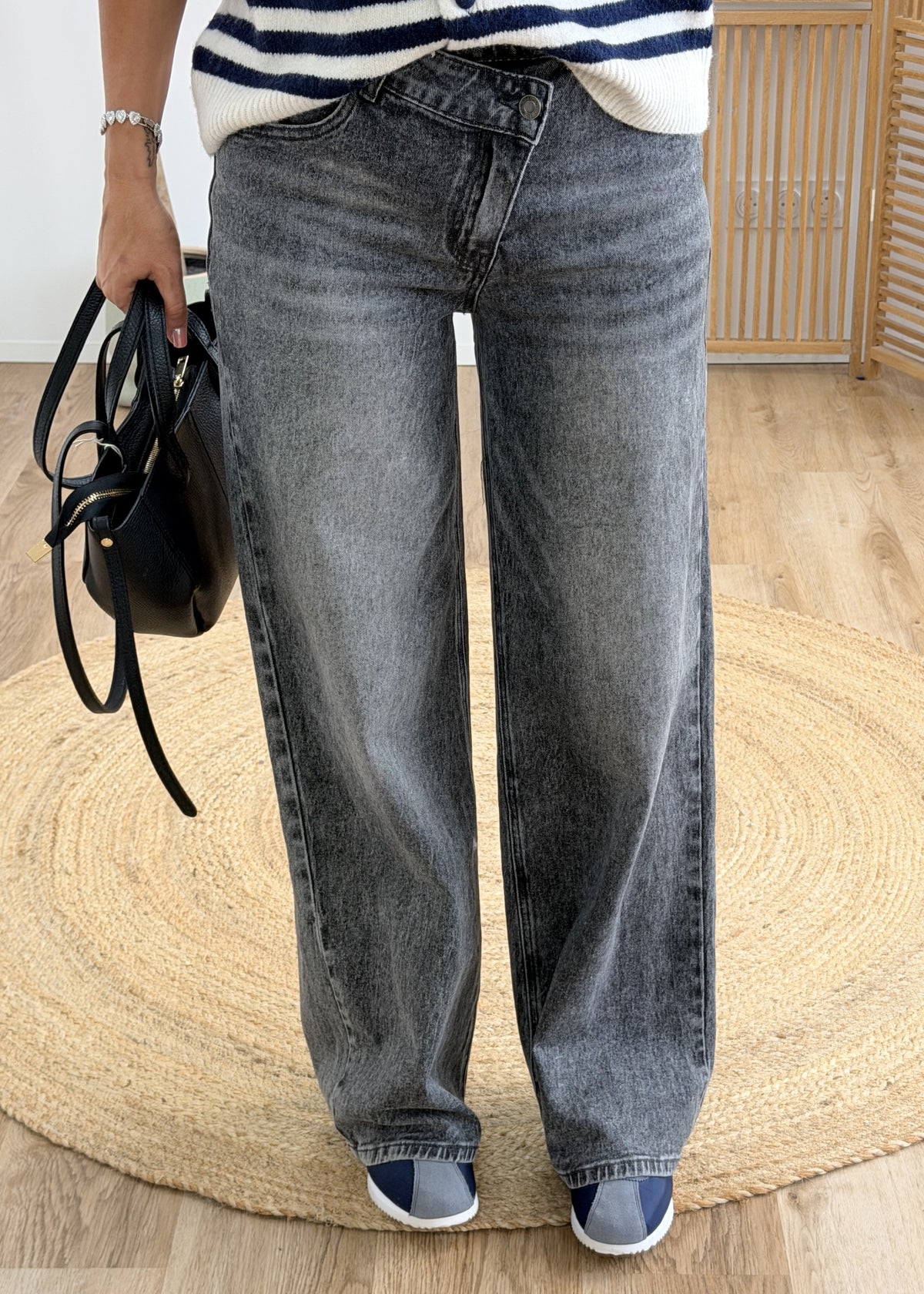 Jean wide leg taille haute