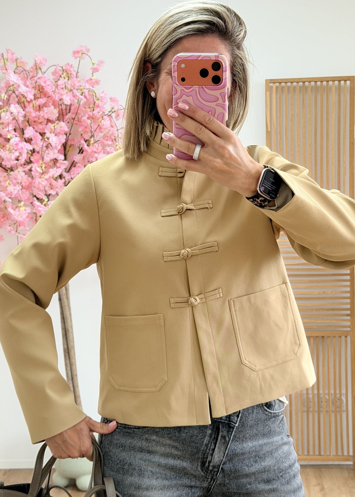 Veste boutons mandarin
