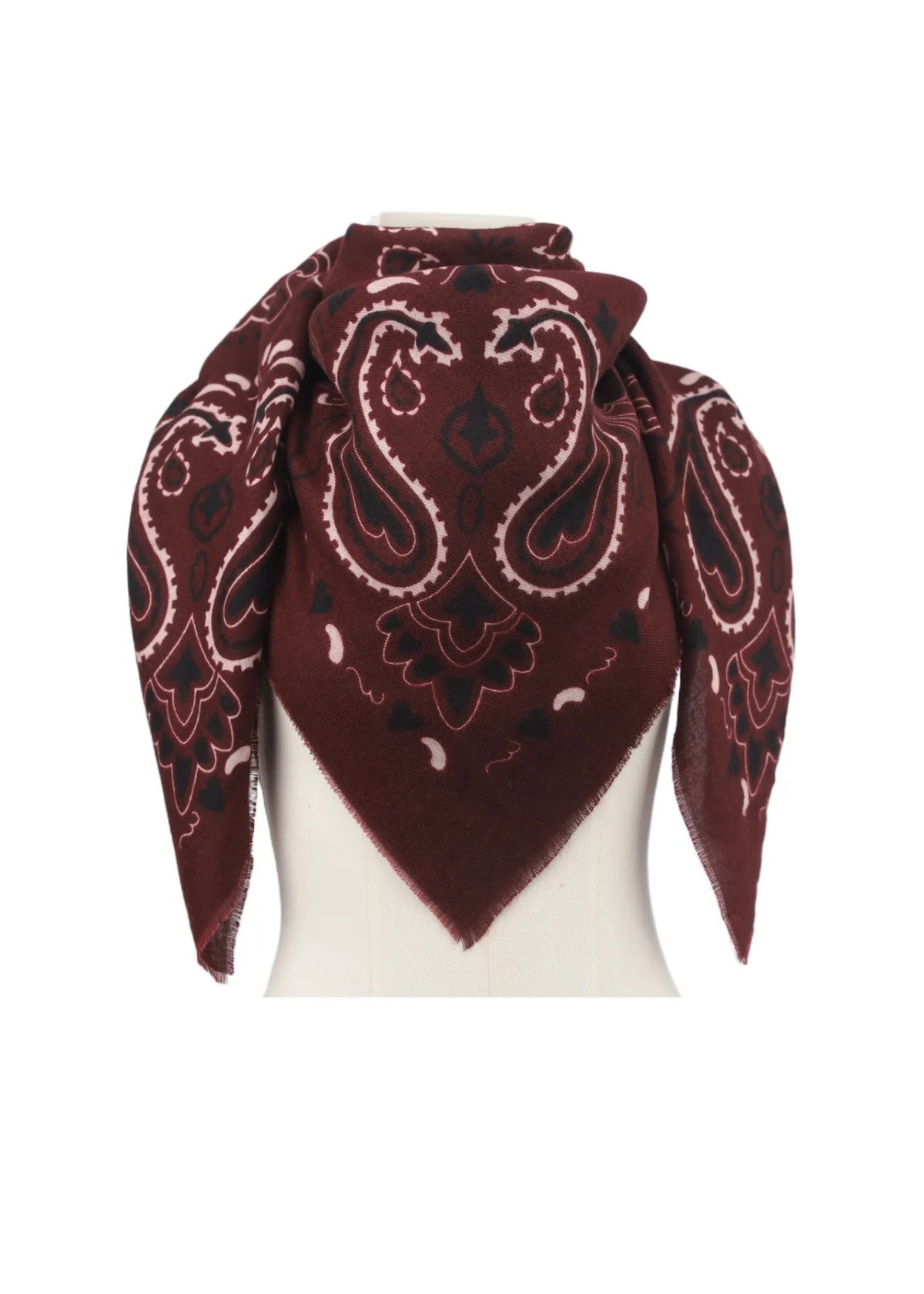 Écharpe bandana bordeaux