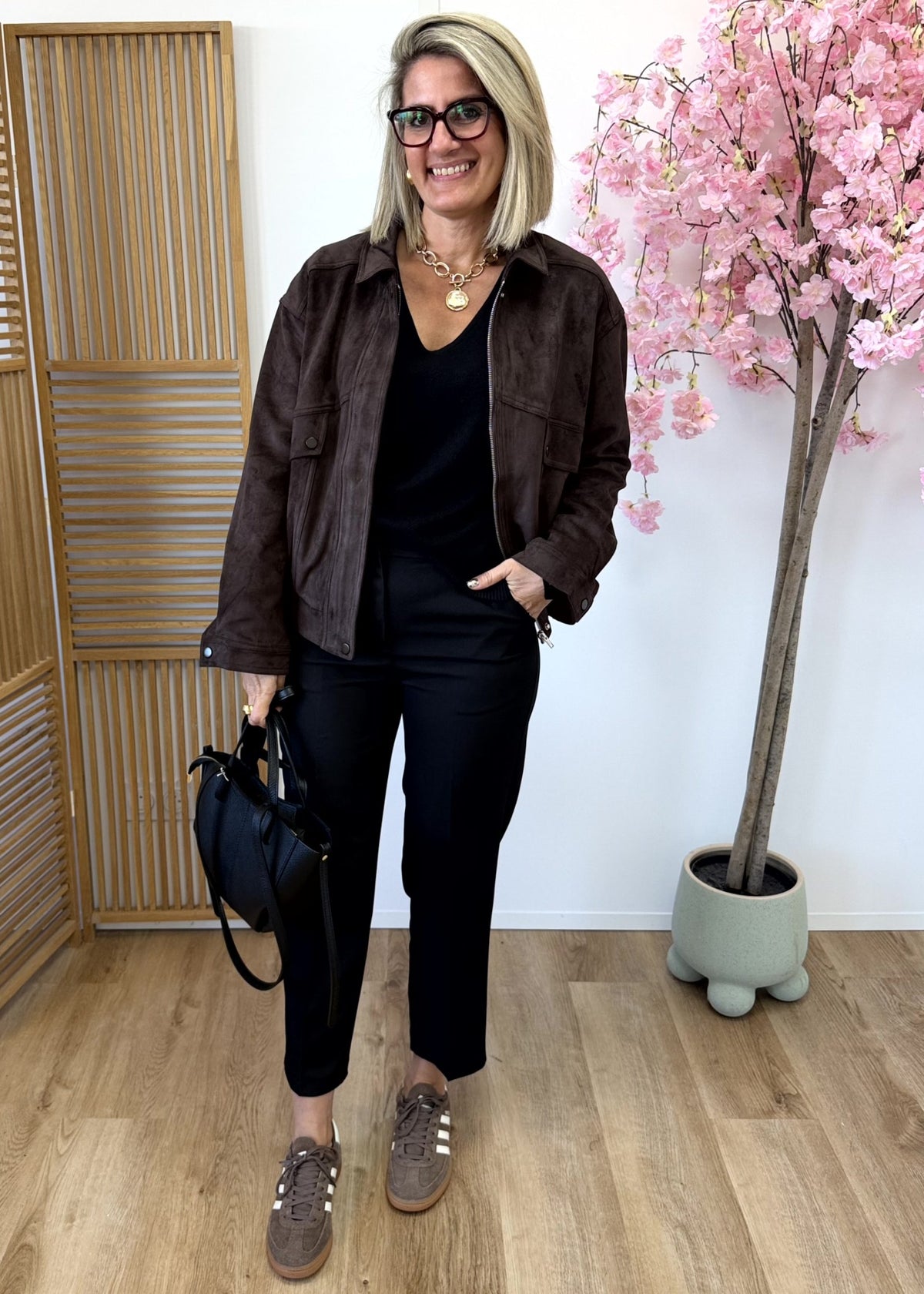 Pantalon à pinces 7/8