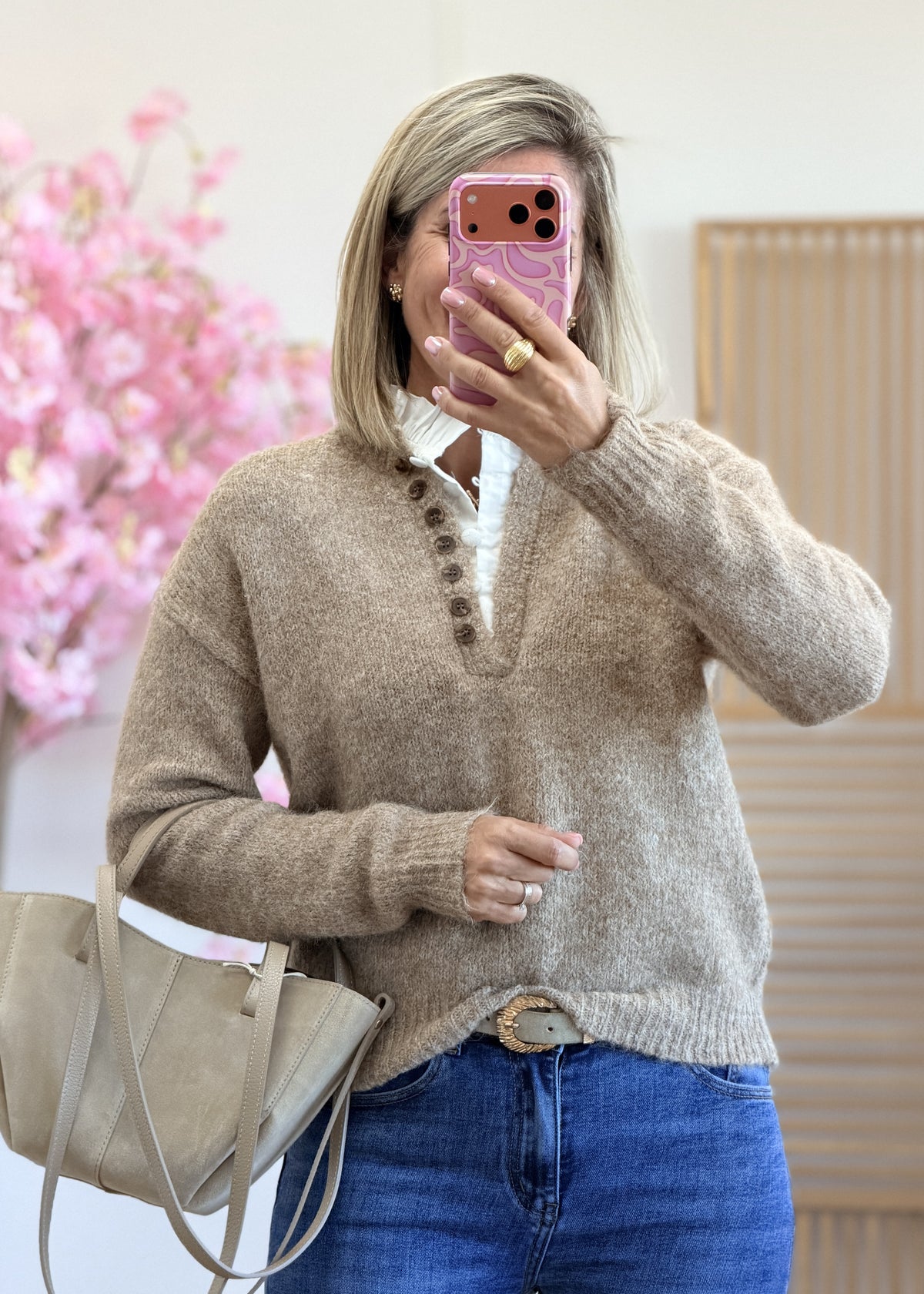 Pull col chemise