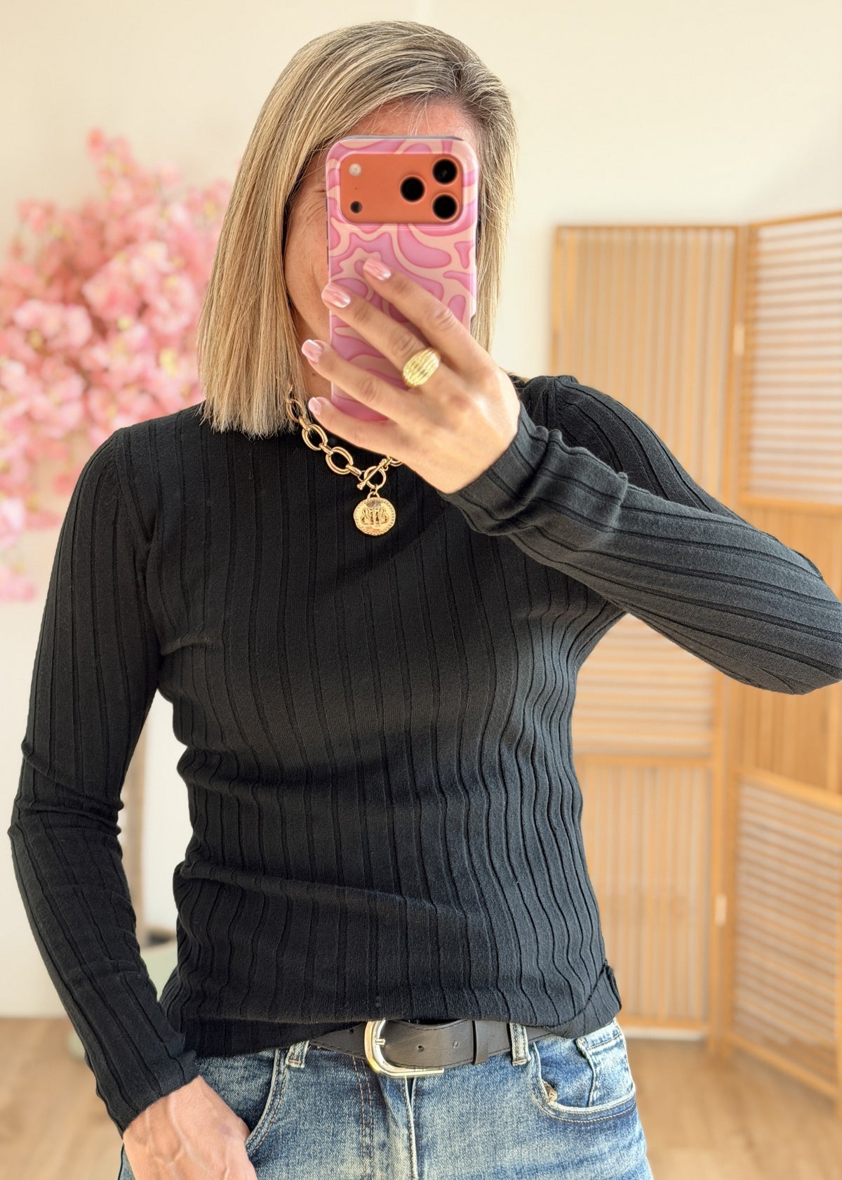 Pull Maille Cotelée – Taille Unique