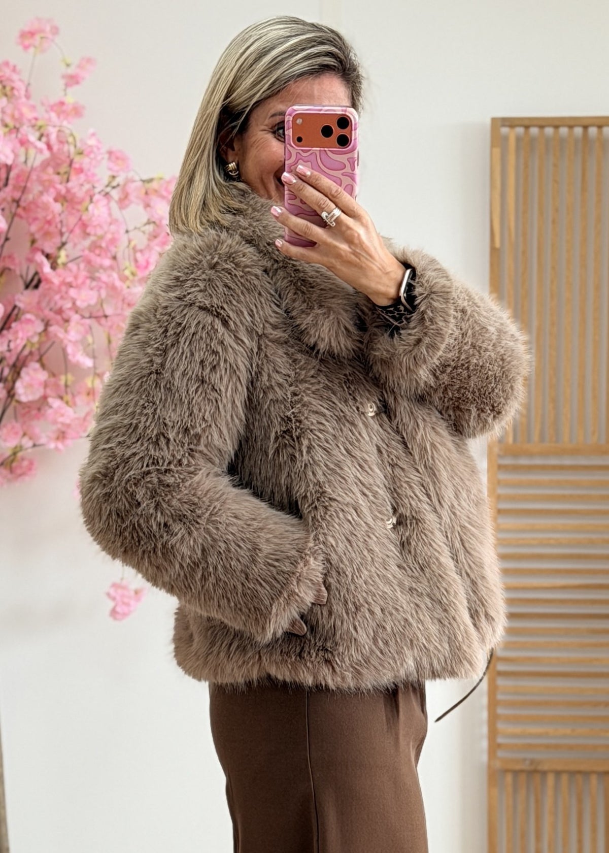 Veste en fausse fourrure