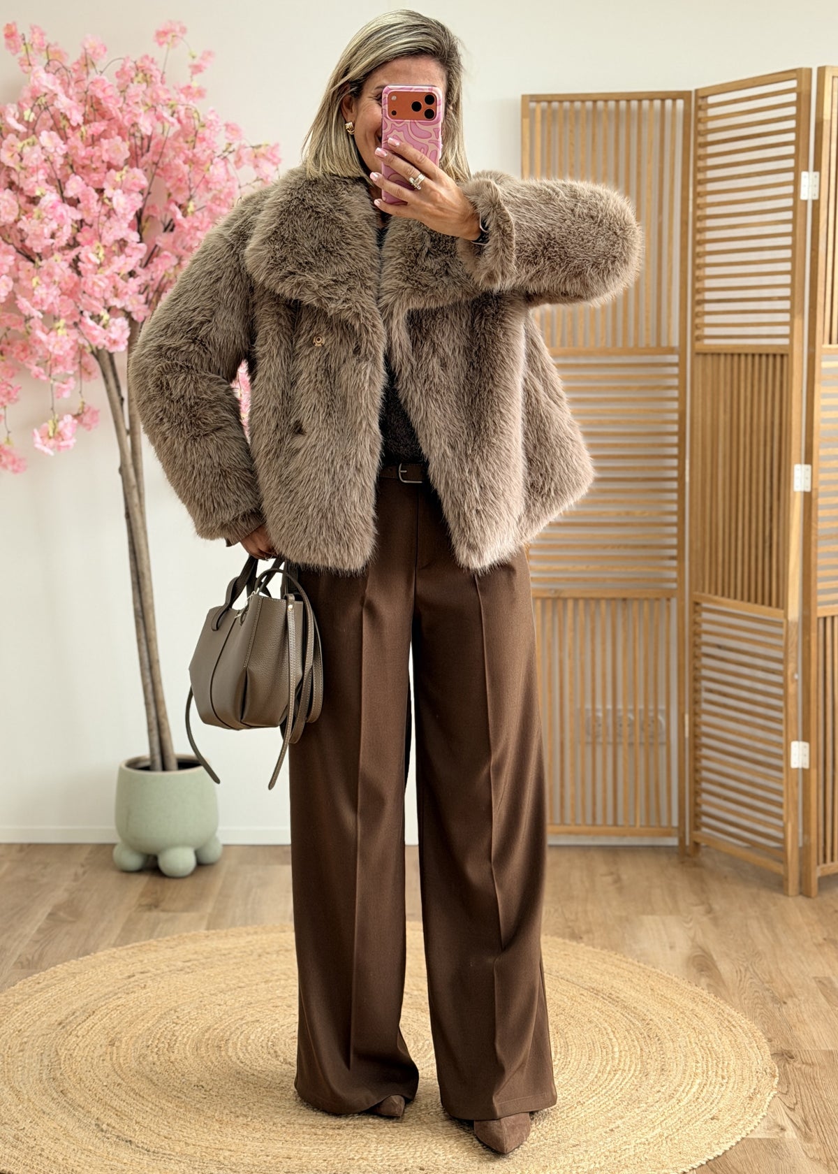 Veste en fausse fourrure
