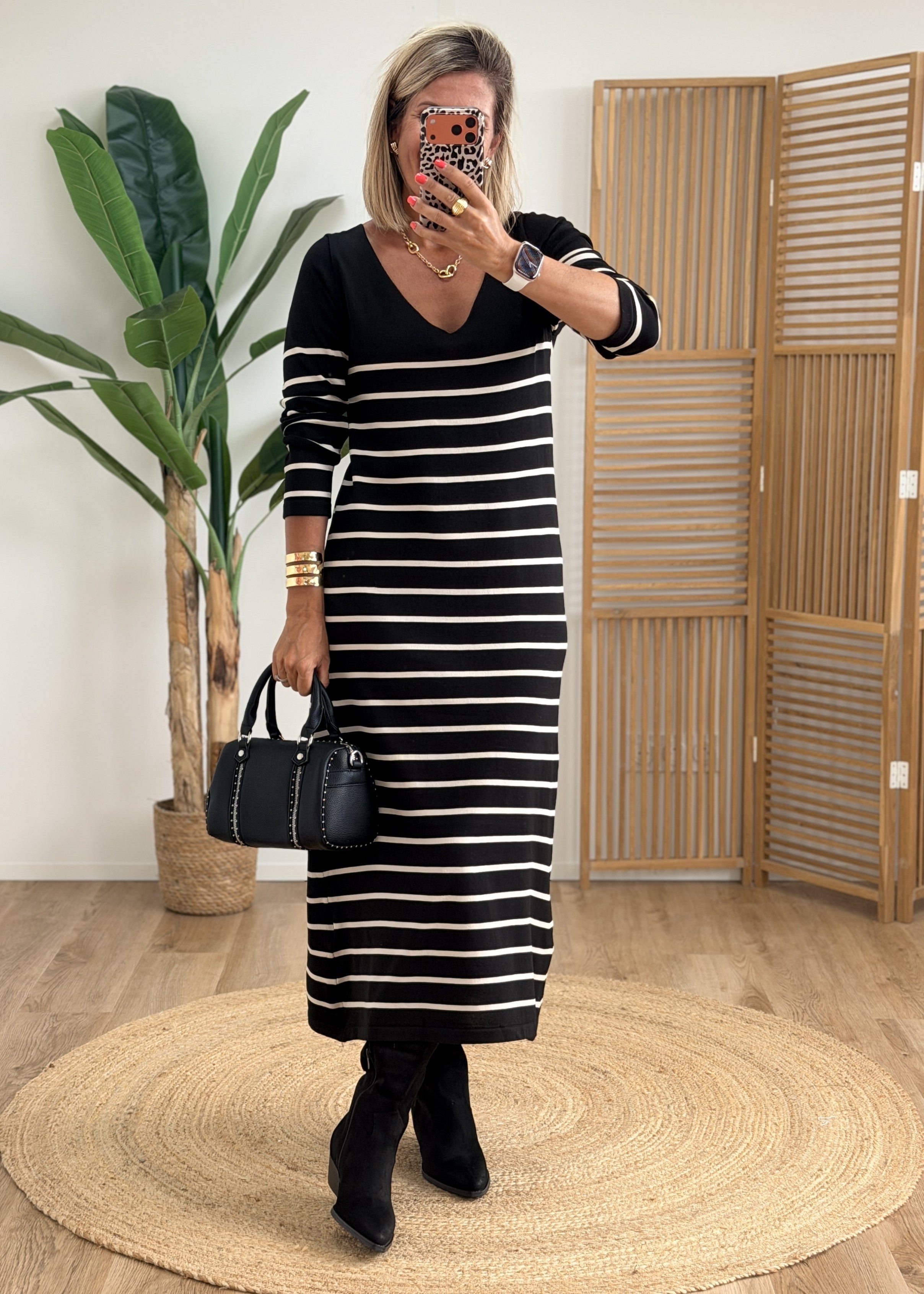 Robe Marinière Noire