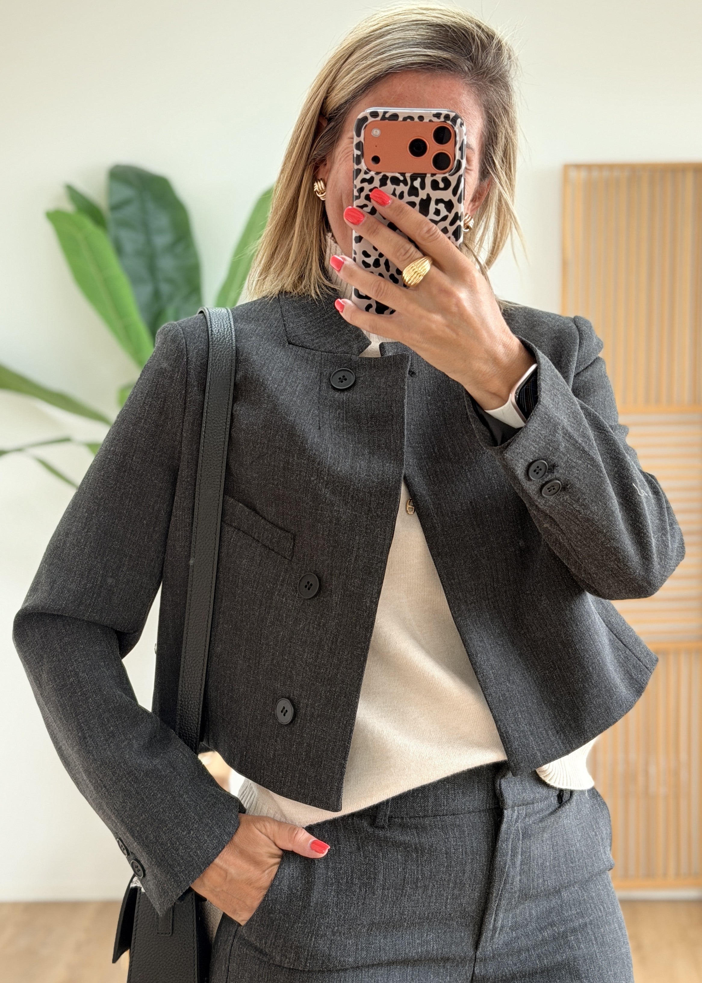 Blazer Cintré avec Épaulettes