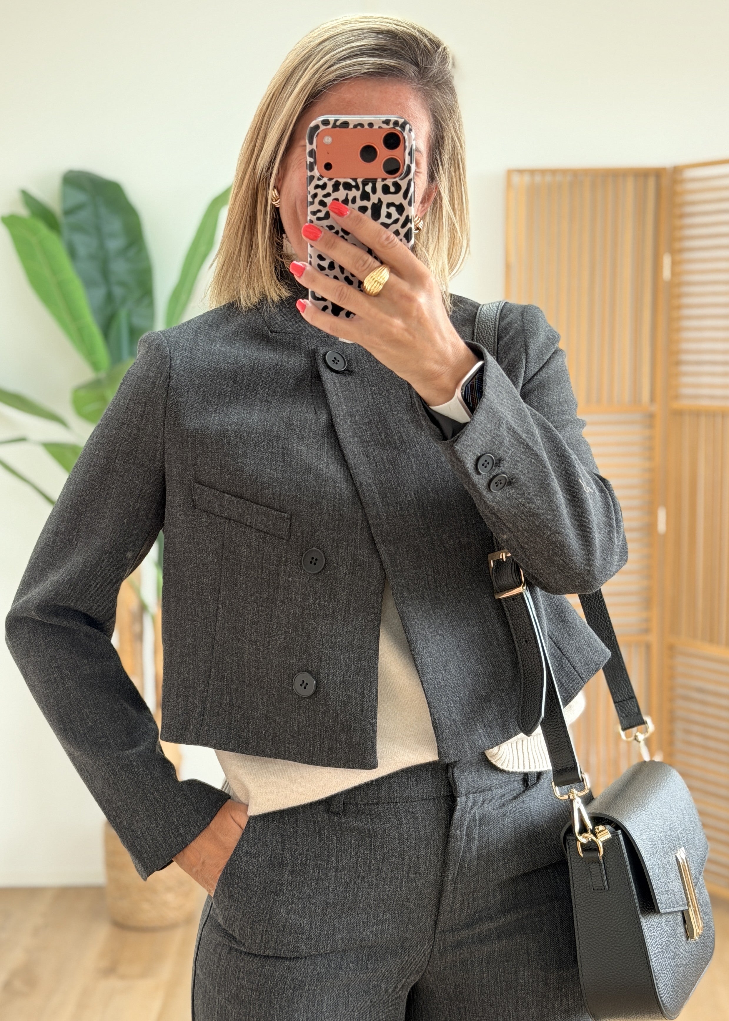 Blazer Cintré avec Épaulettes