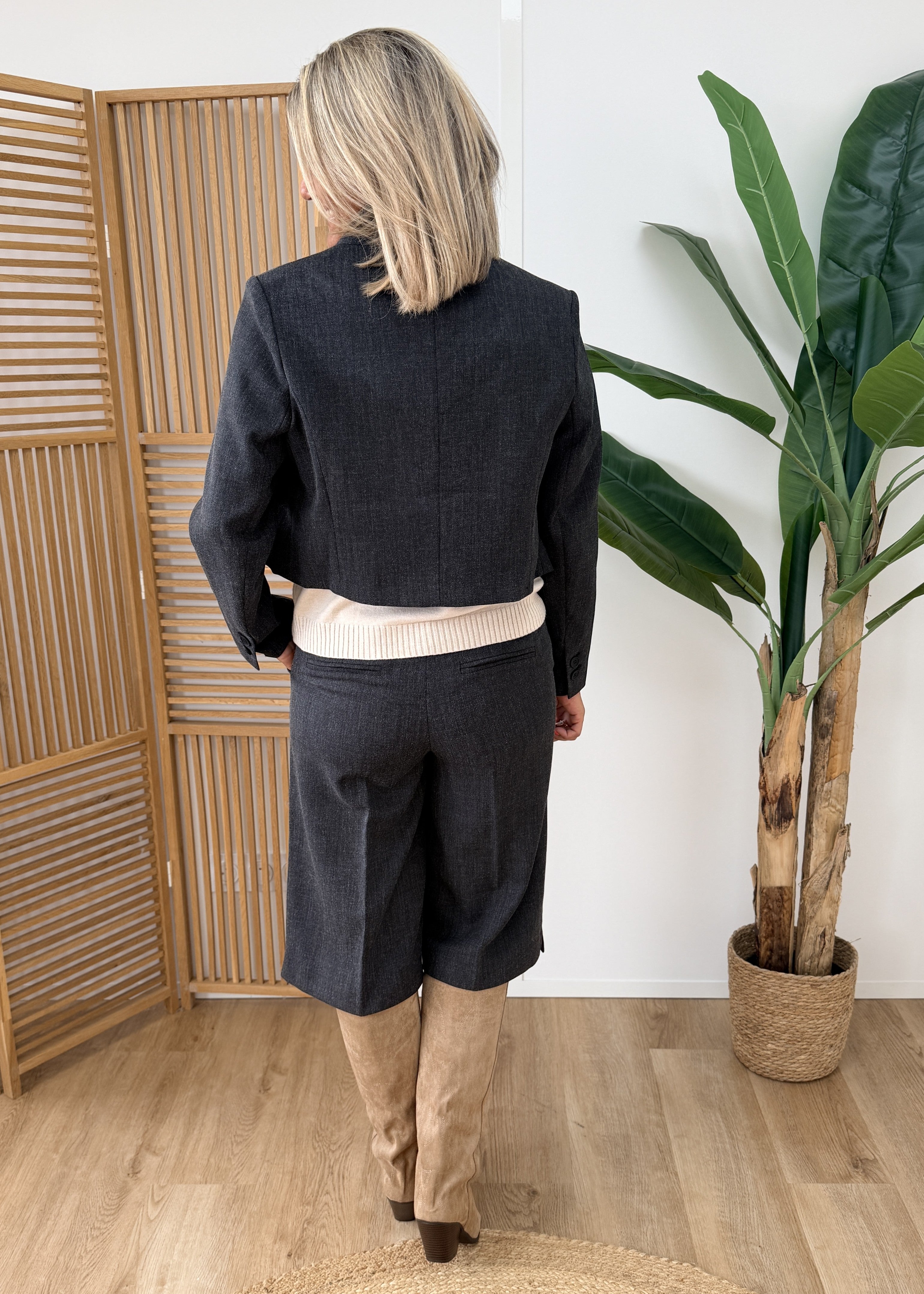 Blazer Cintré avec Épaulettes