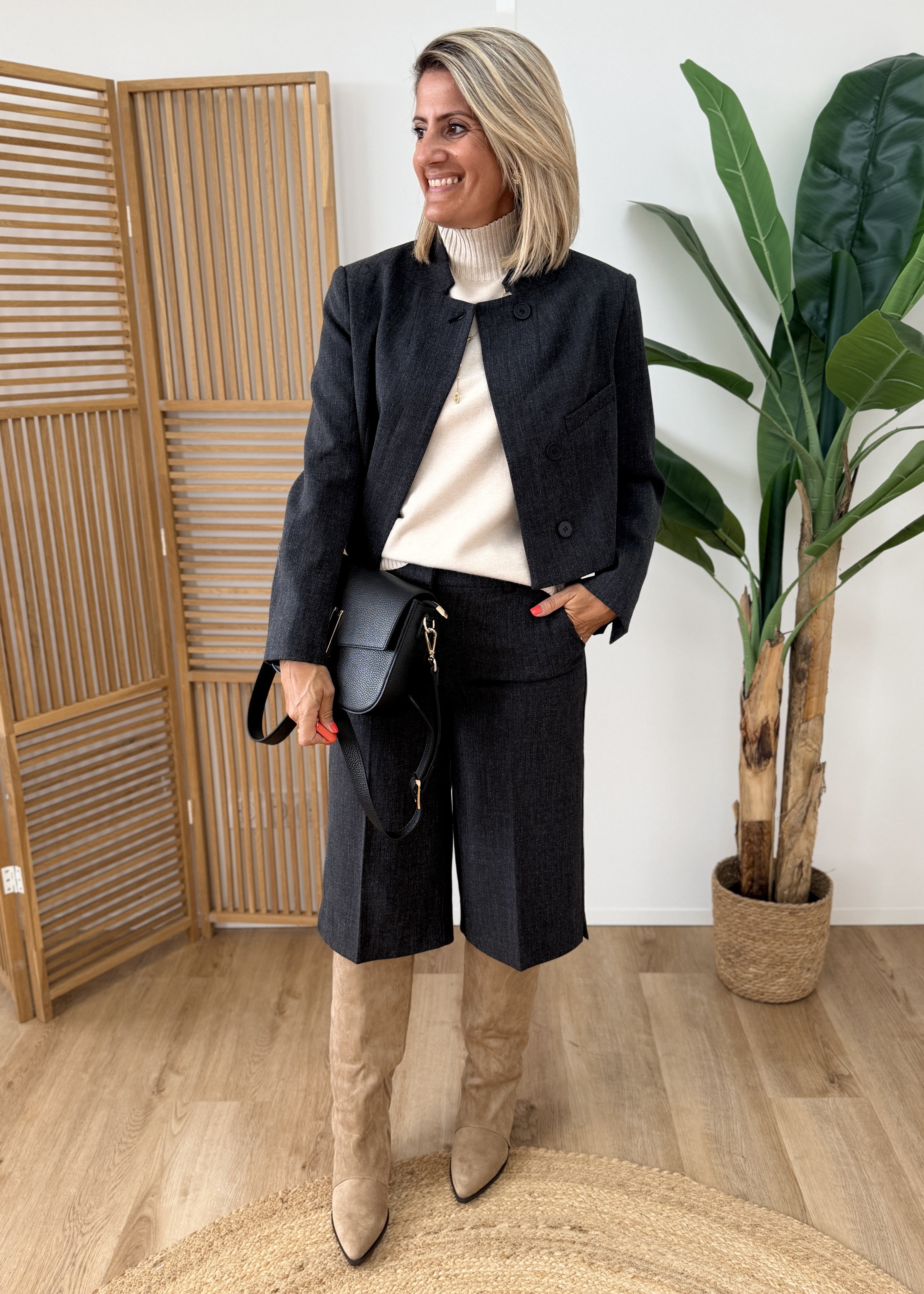 Blazer Cintré avec Épaulettes