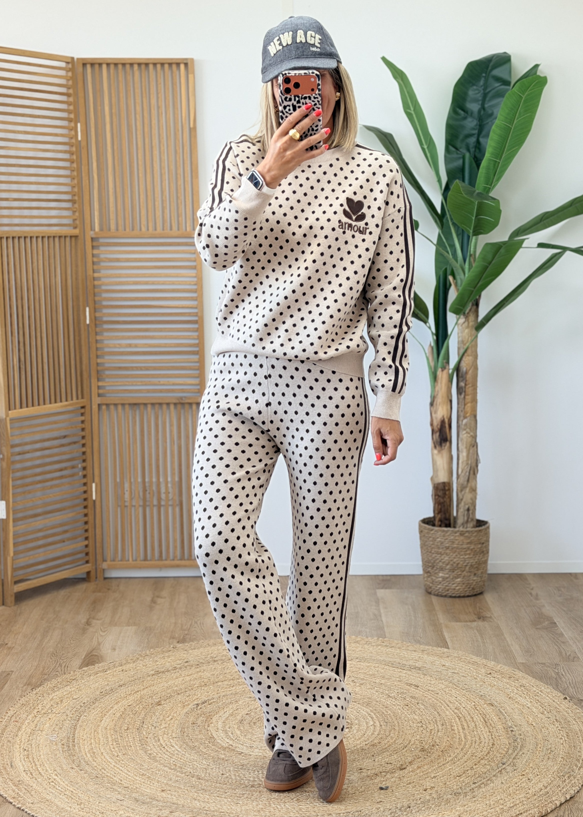 Ensemble Maille Pantalon Taille Haute & Pull Assorti