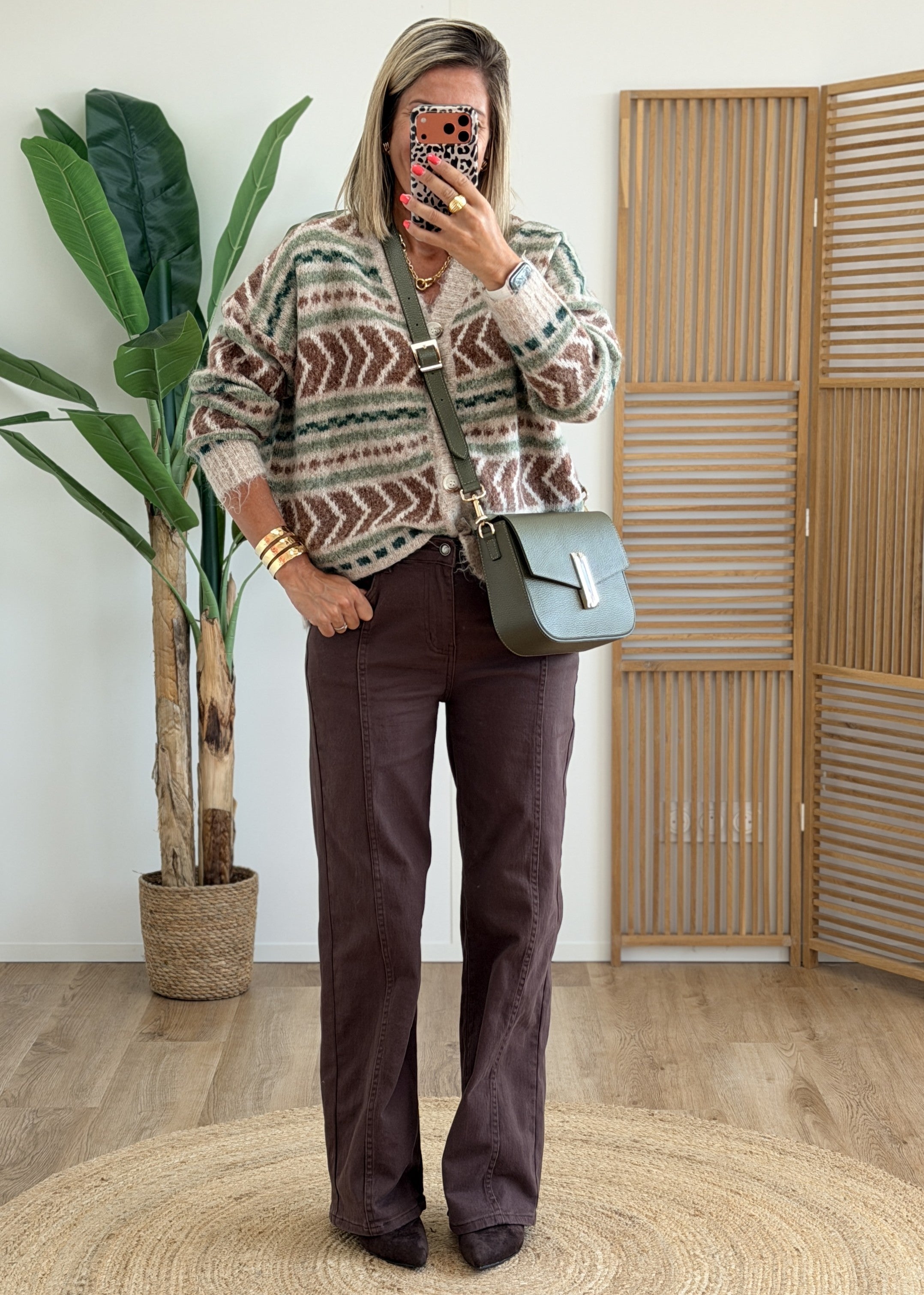 Jean Taille Haute avec Surpiqûres