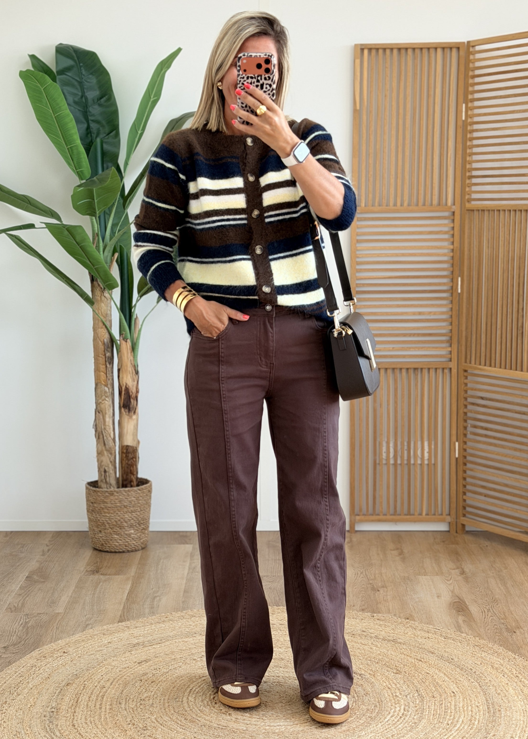 Gilet Rayé Doux – Taille Unique