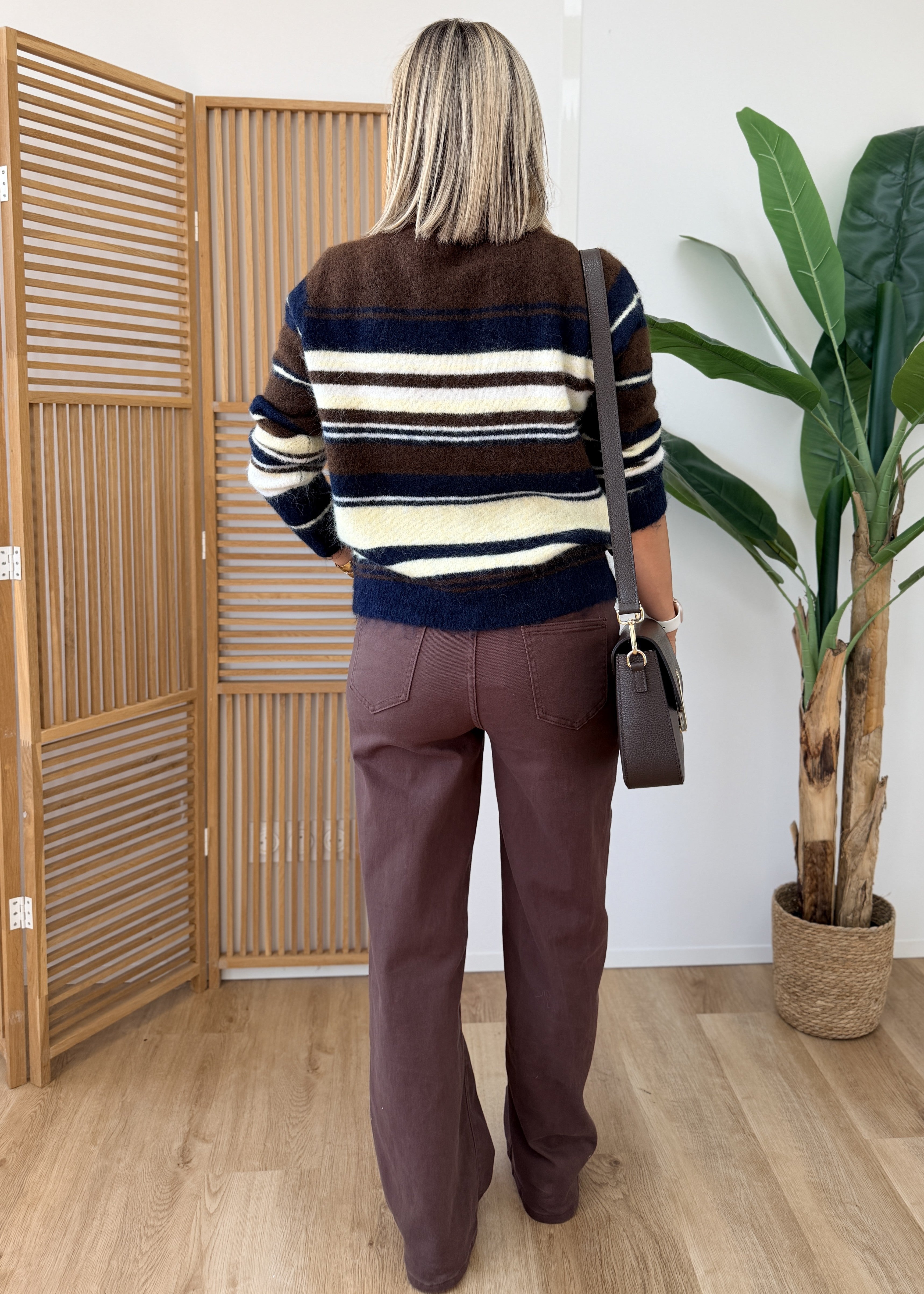Jean Taille Haute avec Surpiqûres