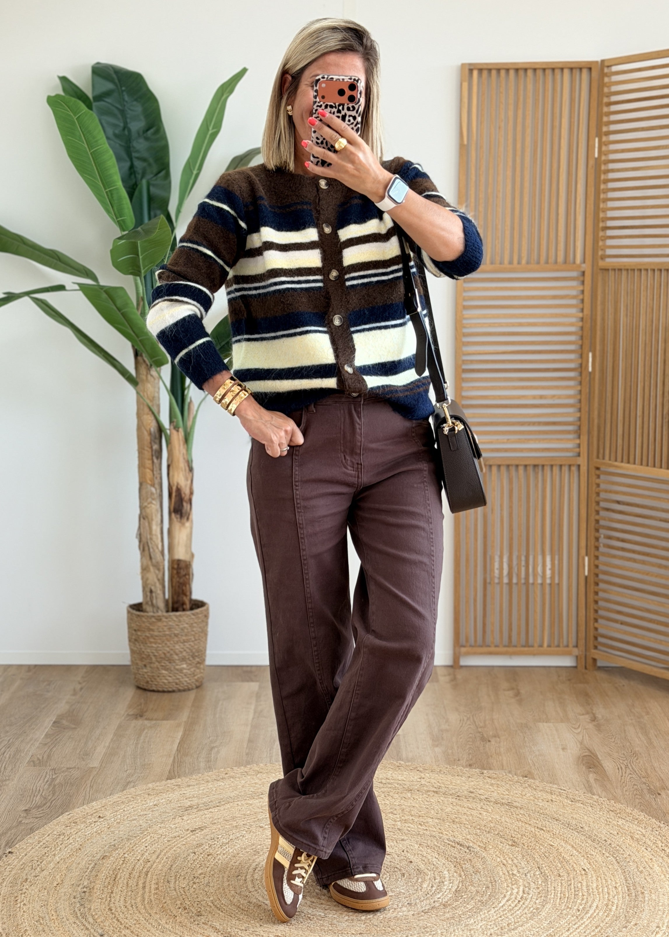 Jean Taille Haute avec Surpiqûres