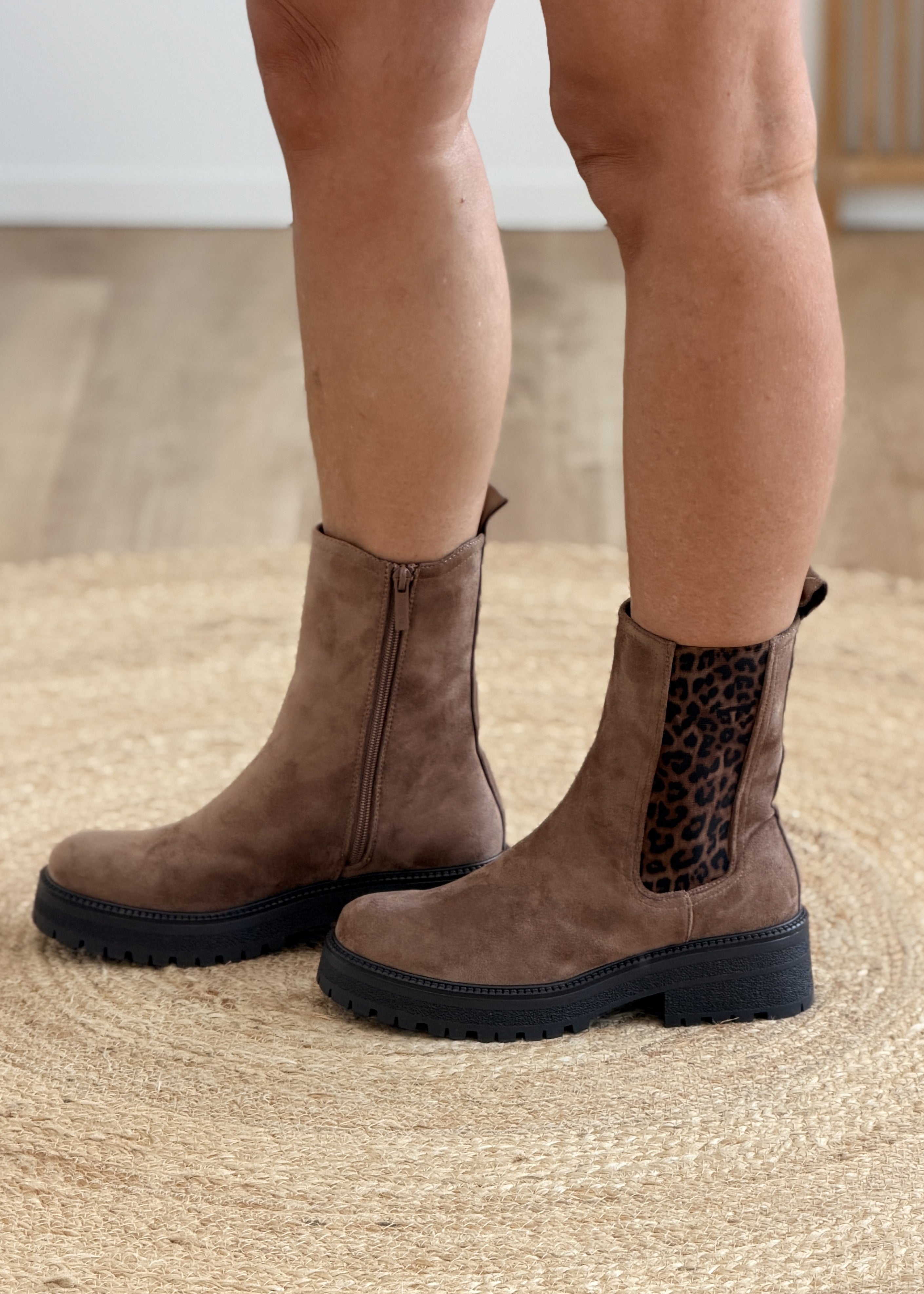 Bottines Léopard - Zip Intérieur - Synthétique