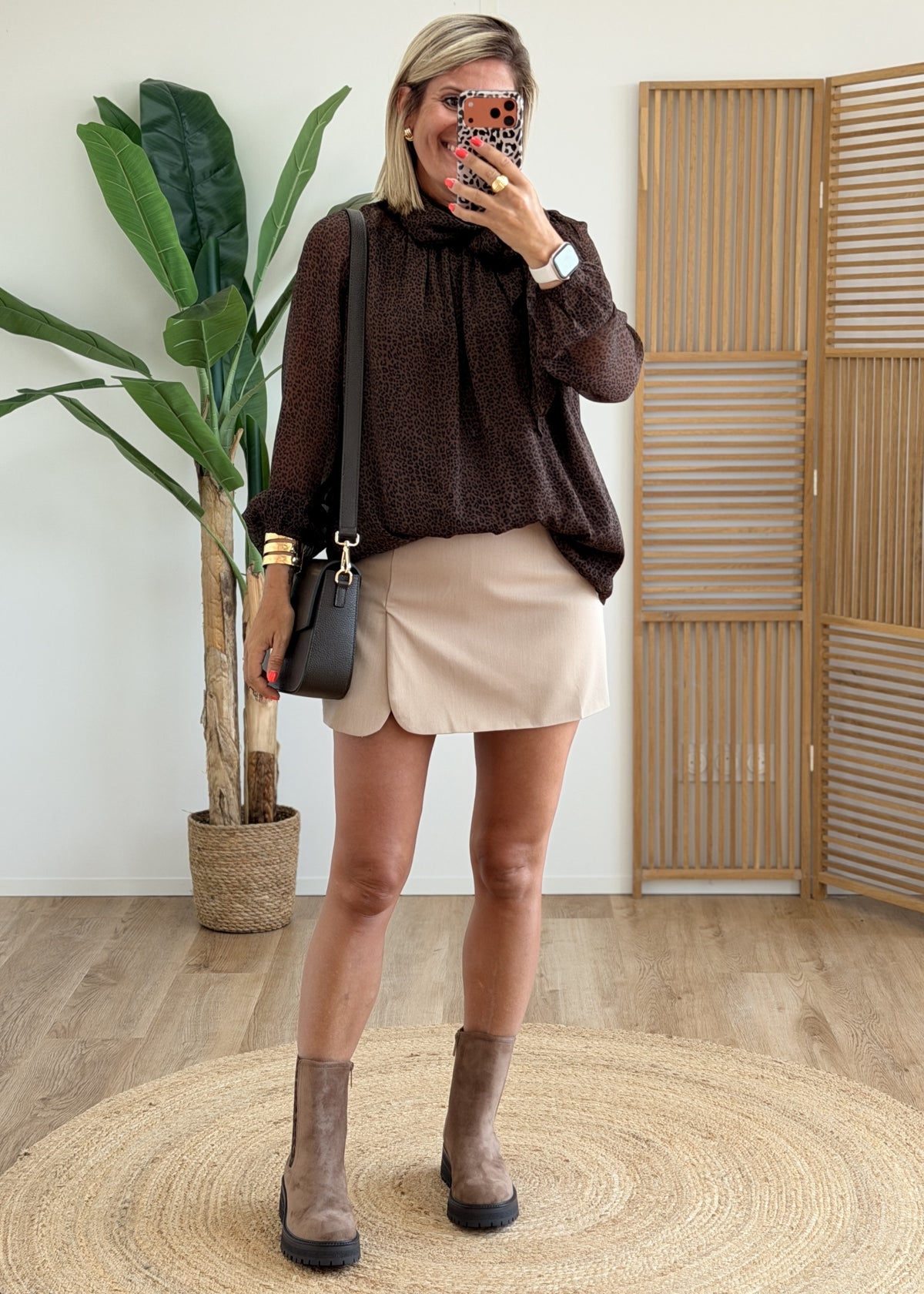 Bottines Léopard - Zip Intérieur - Synthétique