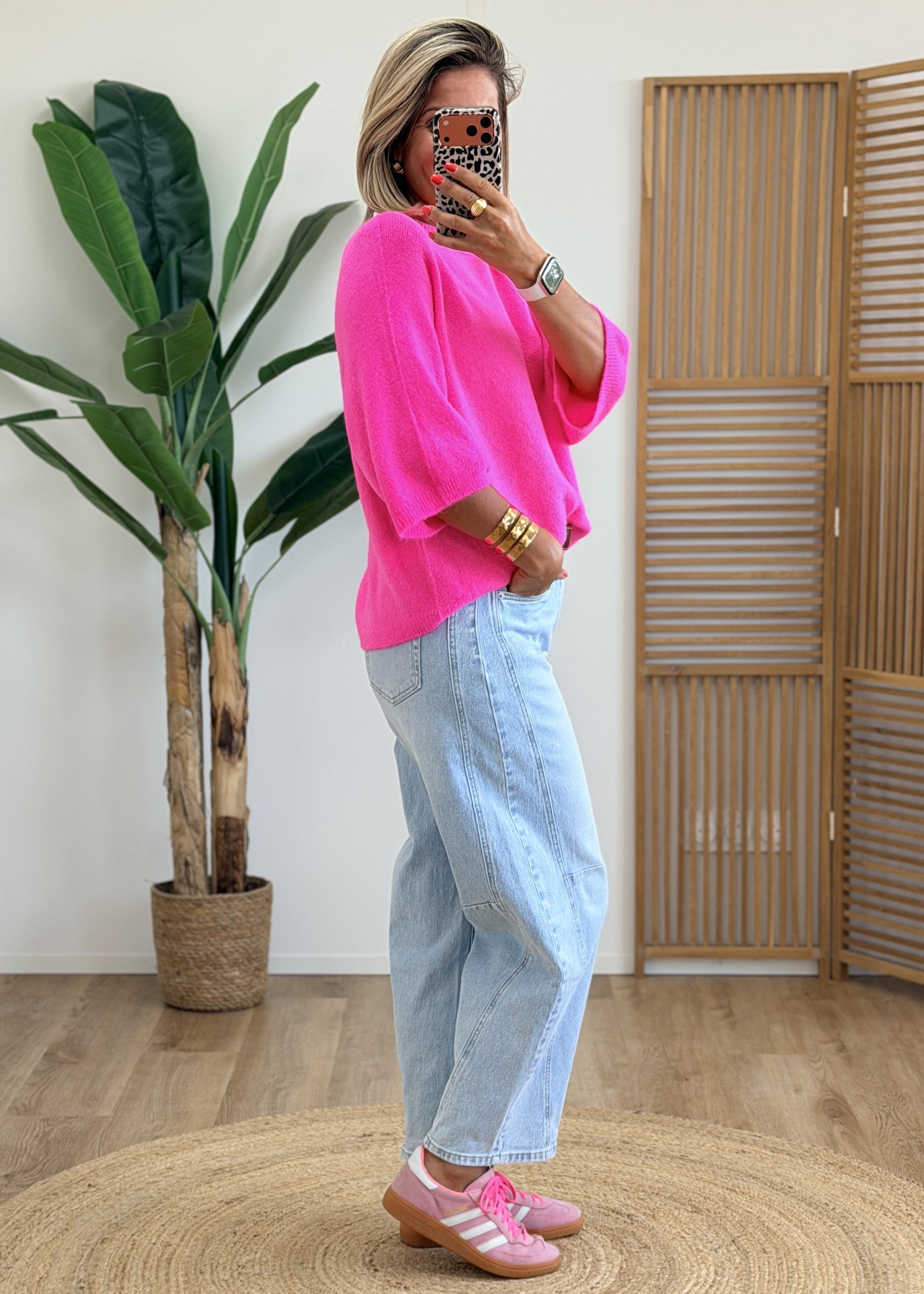 Pull Rose Fluo Hyper Doux