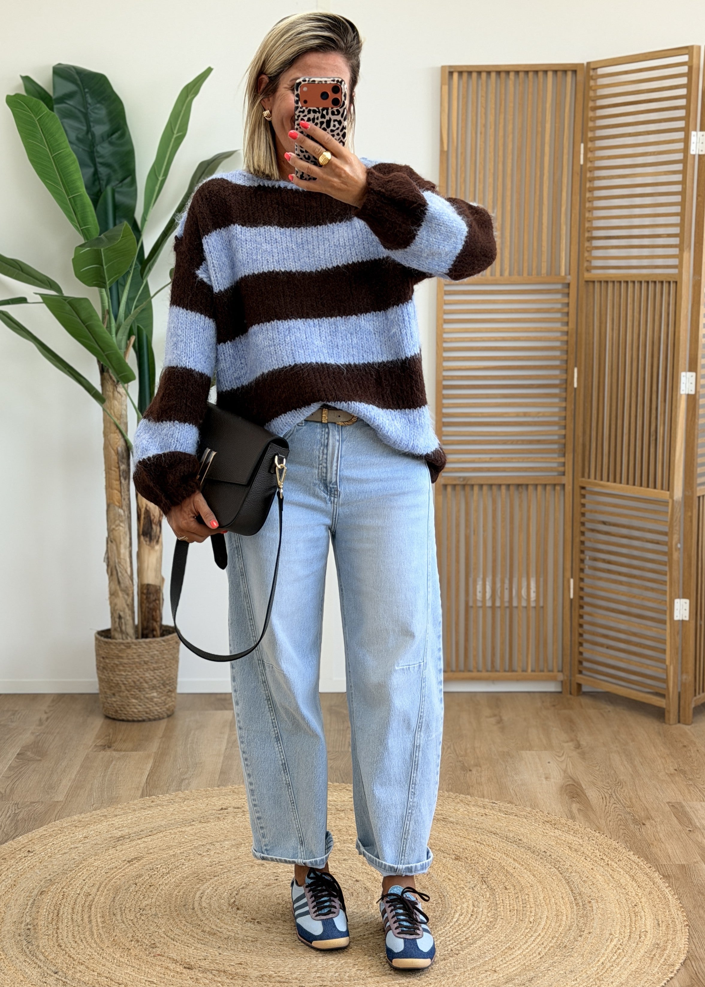 Pull en Maille Oversize Ciel Choco