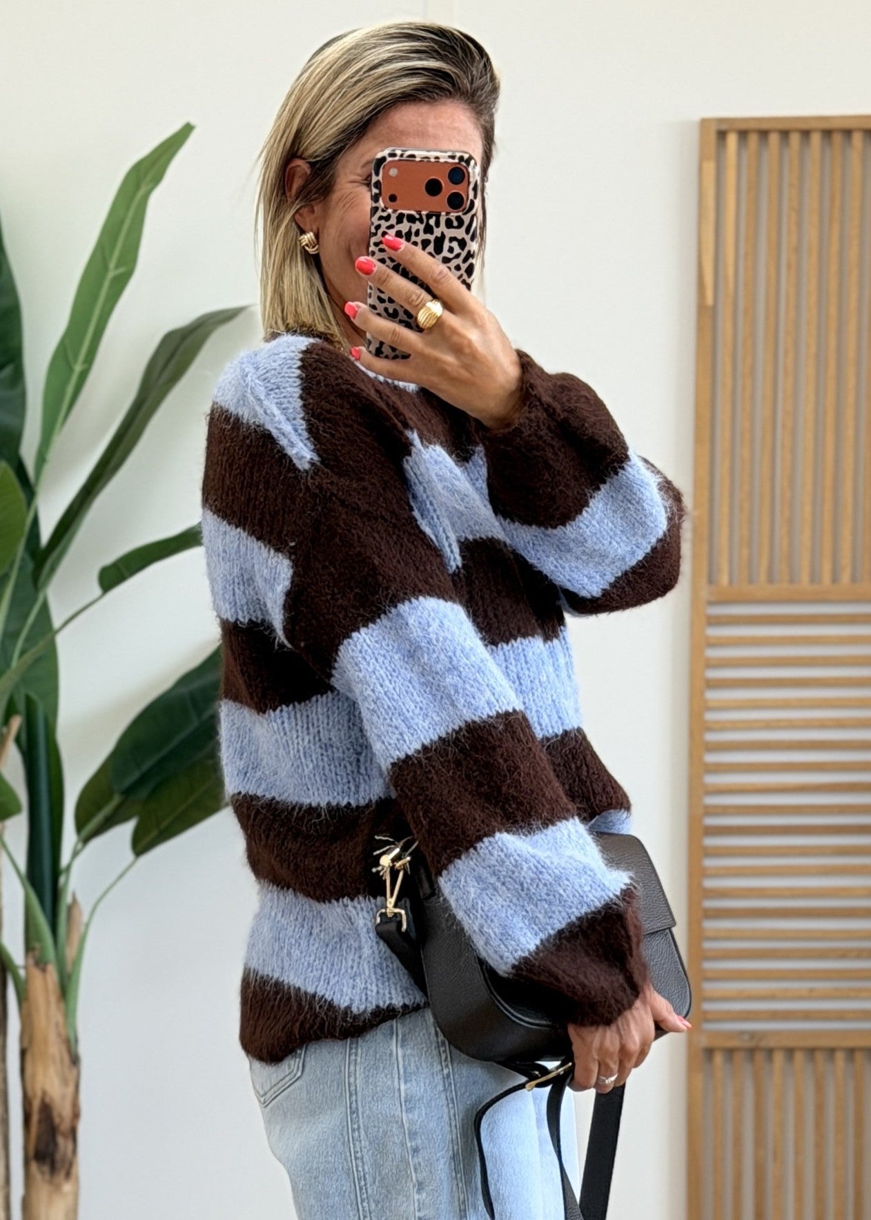Pull en Maille Oversize Ciel Choco